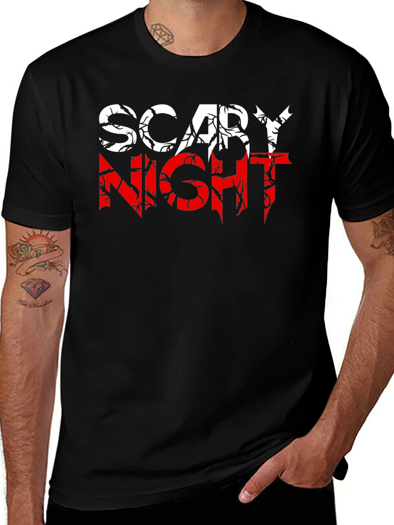 Scary Night Graphic Tee - Halloween T-Shirt