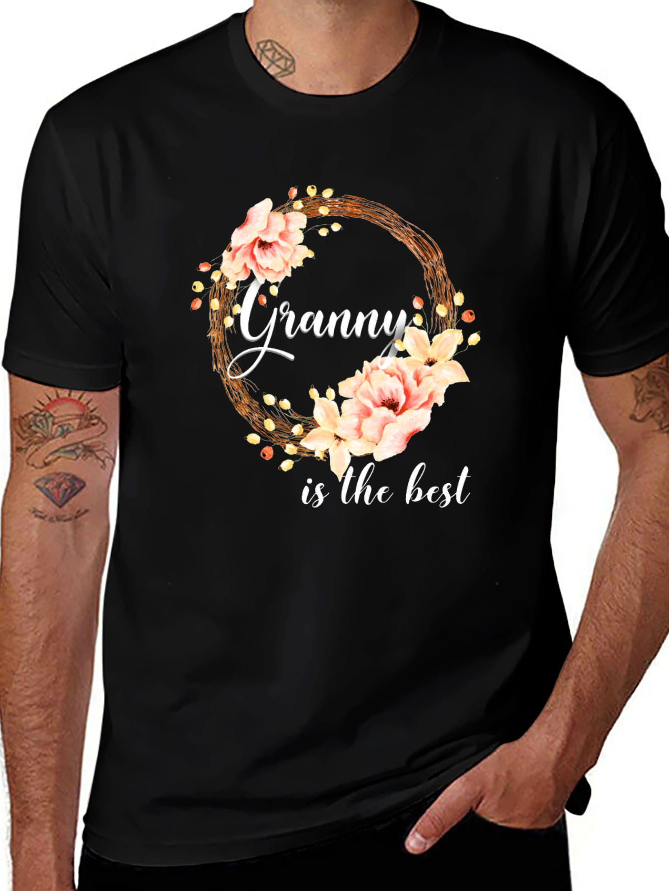 Variant 12 of Granny is the Best Floral Wreath T-Shirt