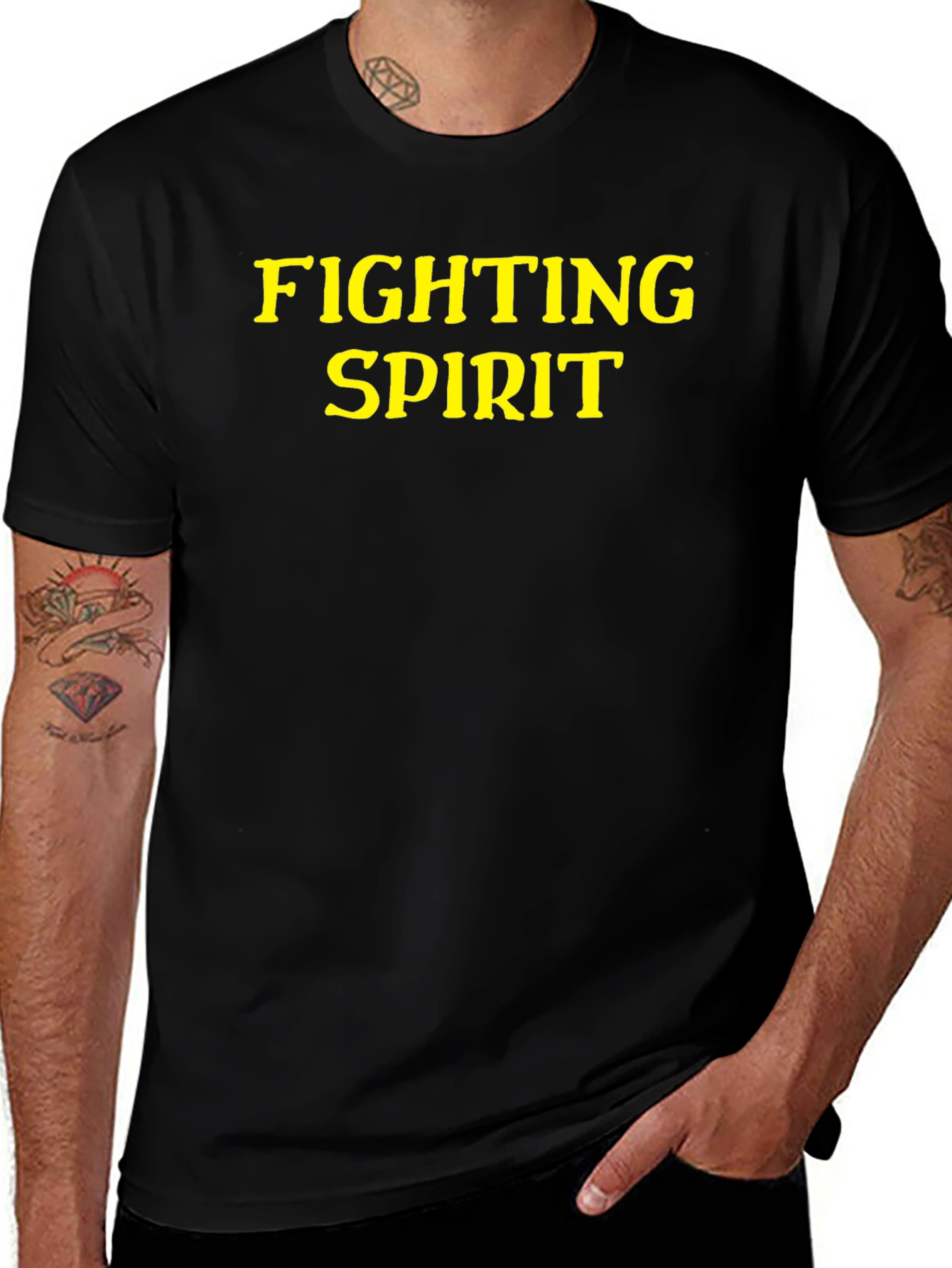 Variant 12 of Fighting Spirit Graphic Tee - Black