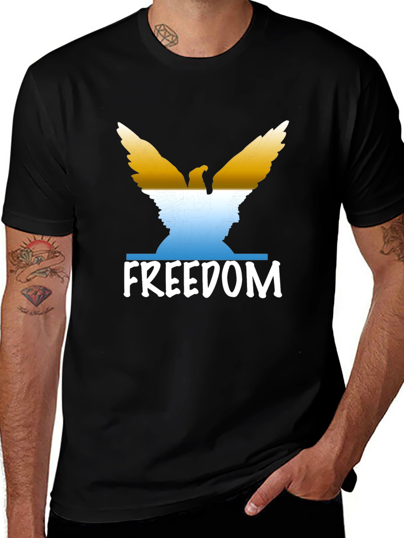 Variant 8 of Freedom Eagle Graphic T-Shirt - Patriotic Tee