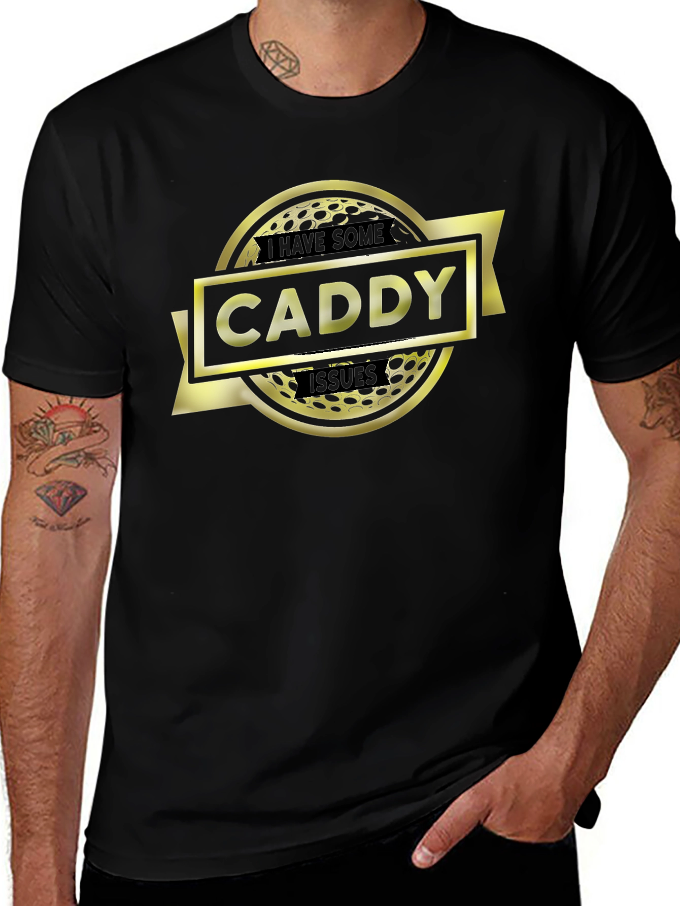 Variant 15 of Caddy Issues T-Shirt - Golf Ball Graphic Tee