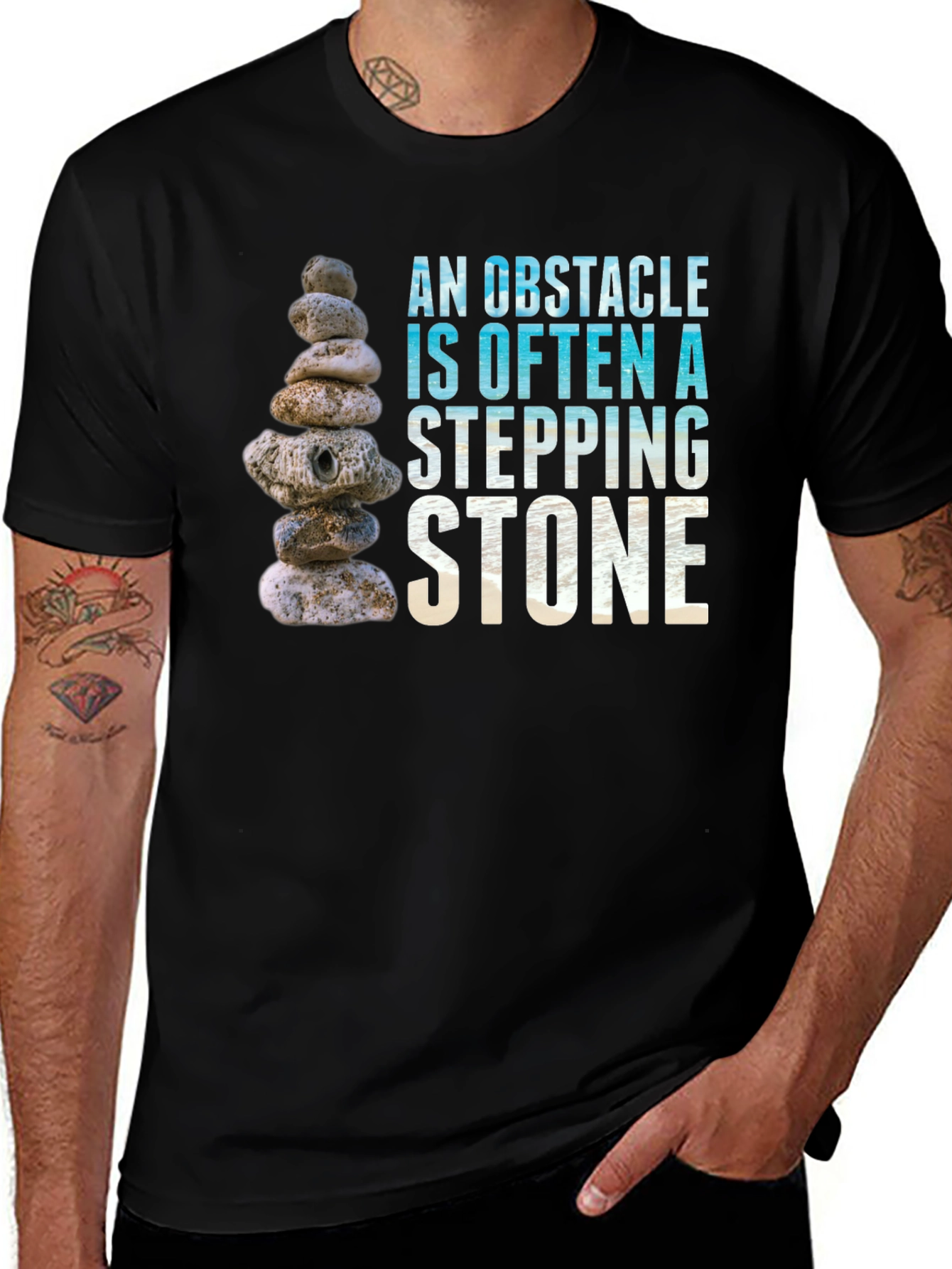 Variant 30 of Obstacle Stepping Stone Graphic T-Shirt