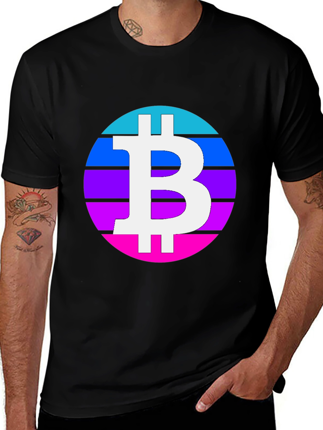 Bitcoin Crypto T-Shirt - Round Logo Design
