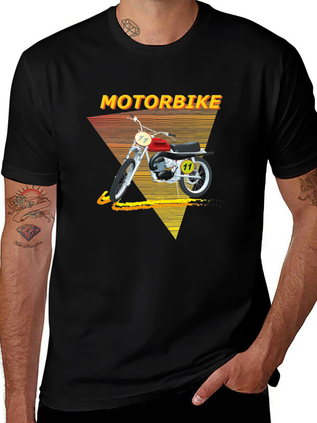 Variant 7 of Retro Motorbike T-Shirt - Vintage Motorcycle Graphic Tee