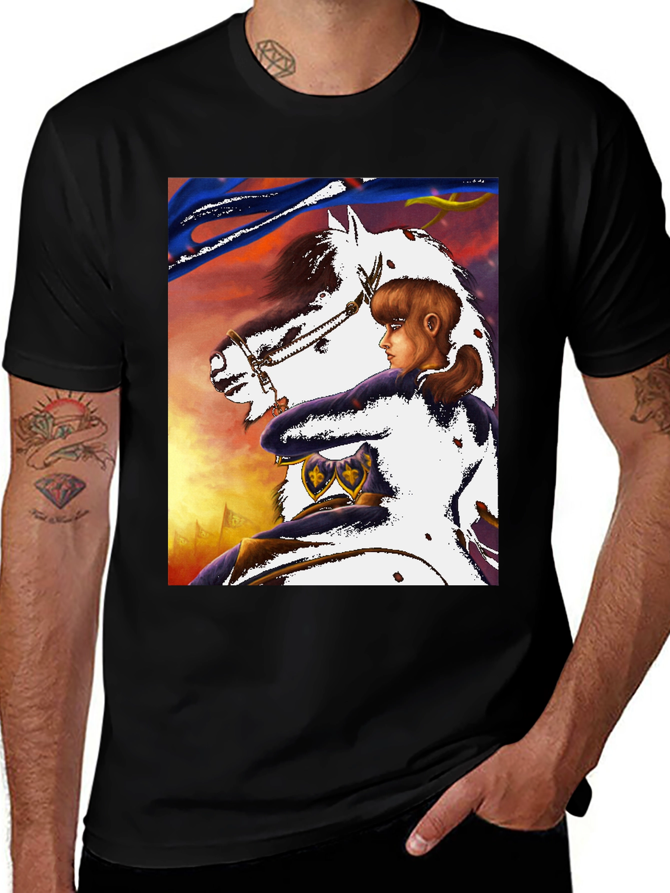 Variant 22 of Joan of Arc Horseback Ride Graphic Tee