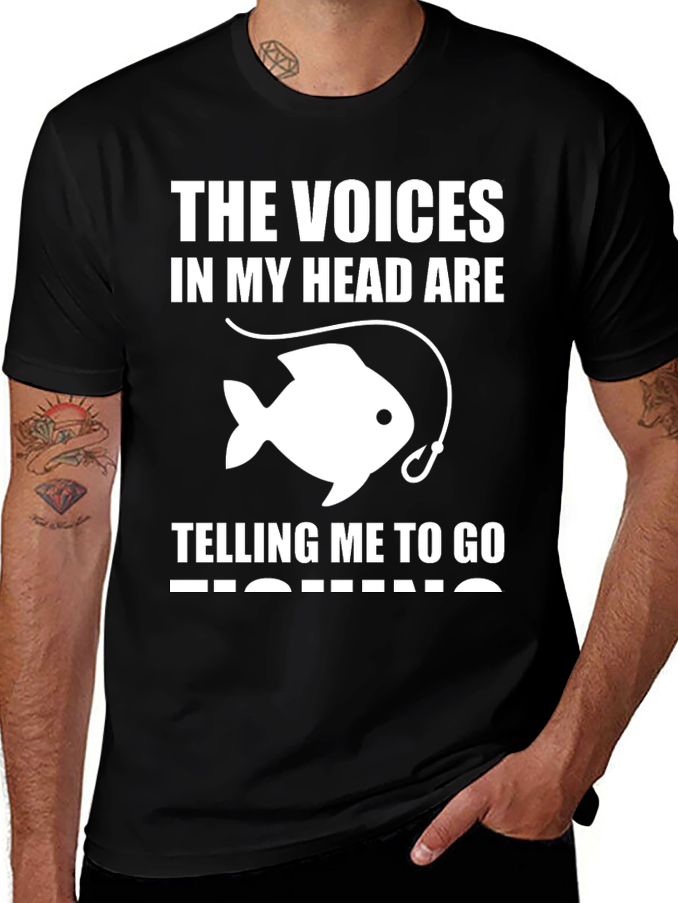 Variant 27 of Funny Fishing T-Shirt - Voices in My Head