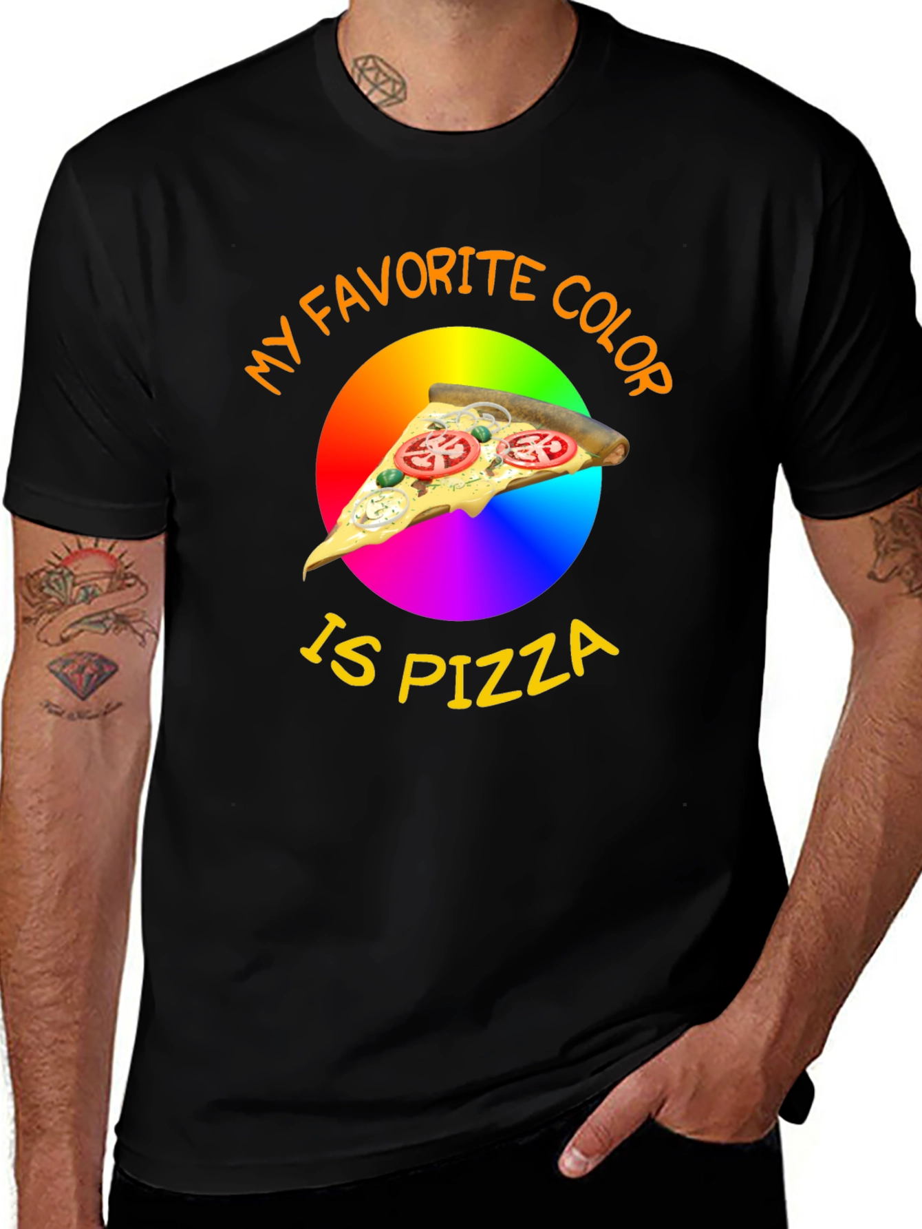 Variant 9 of My Favorite Color is Pizza T-Shirt