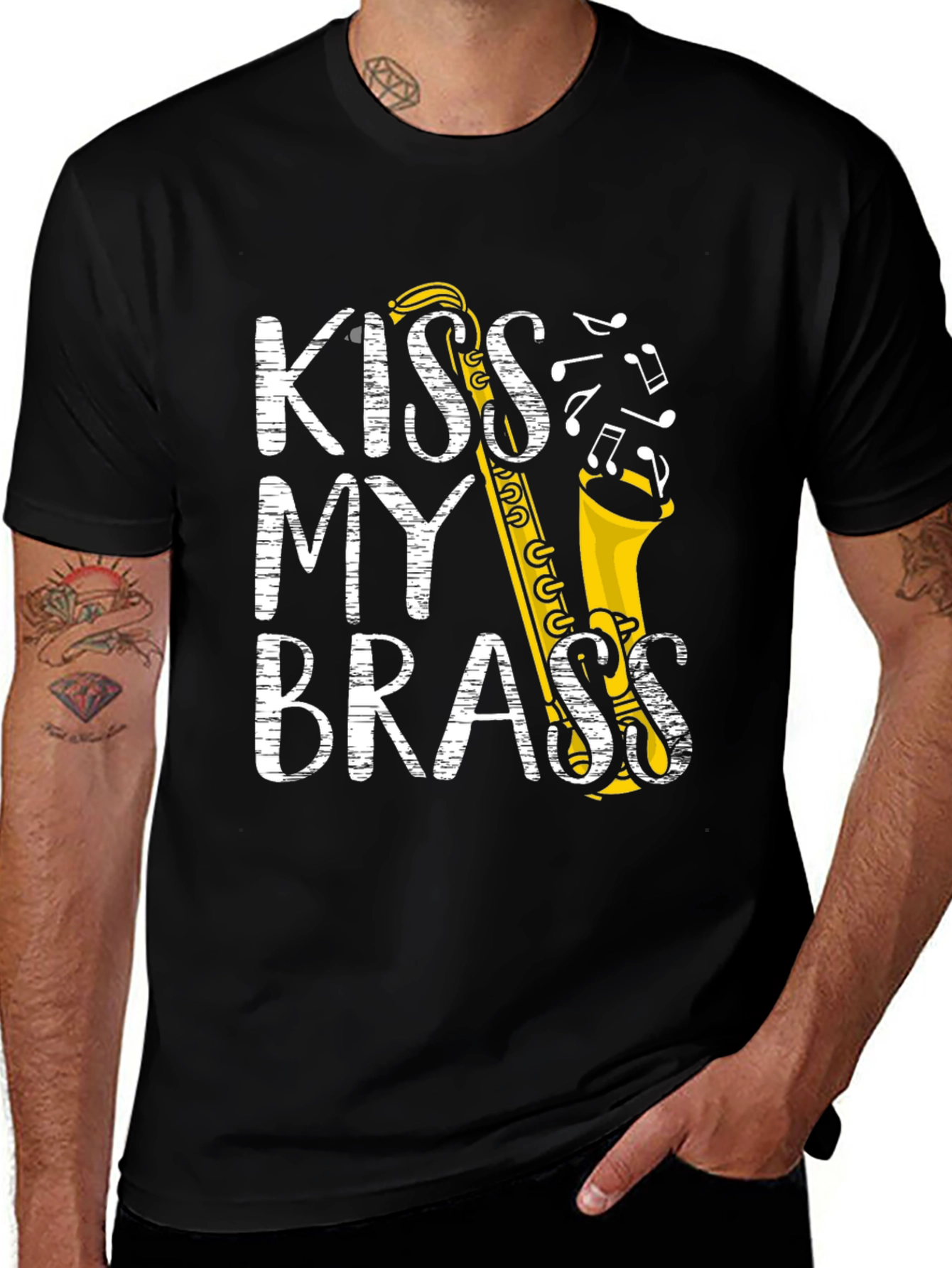 Kiss My Brass Saxophone T-Shirt