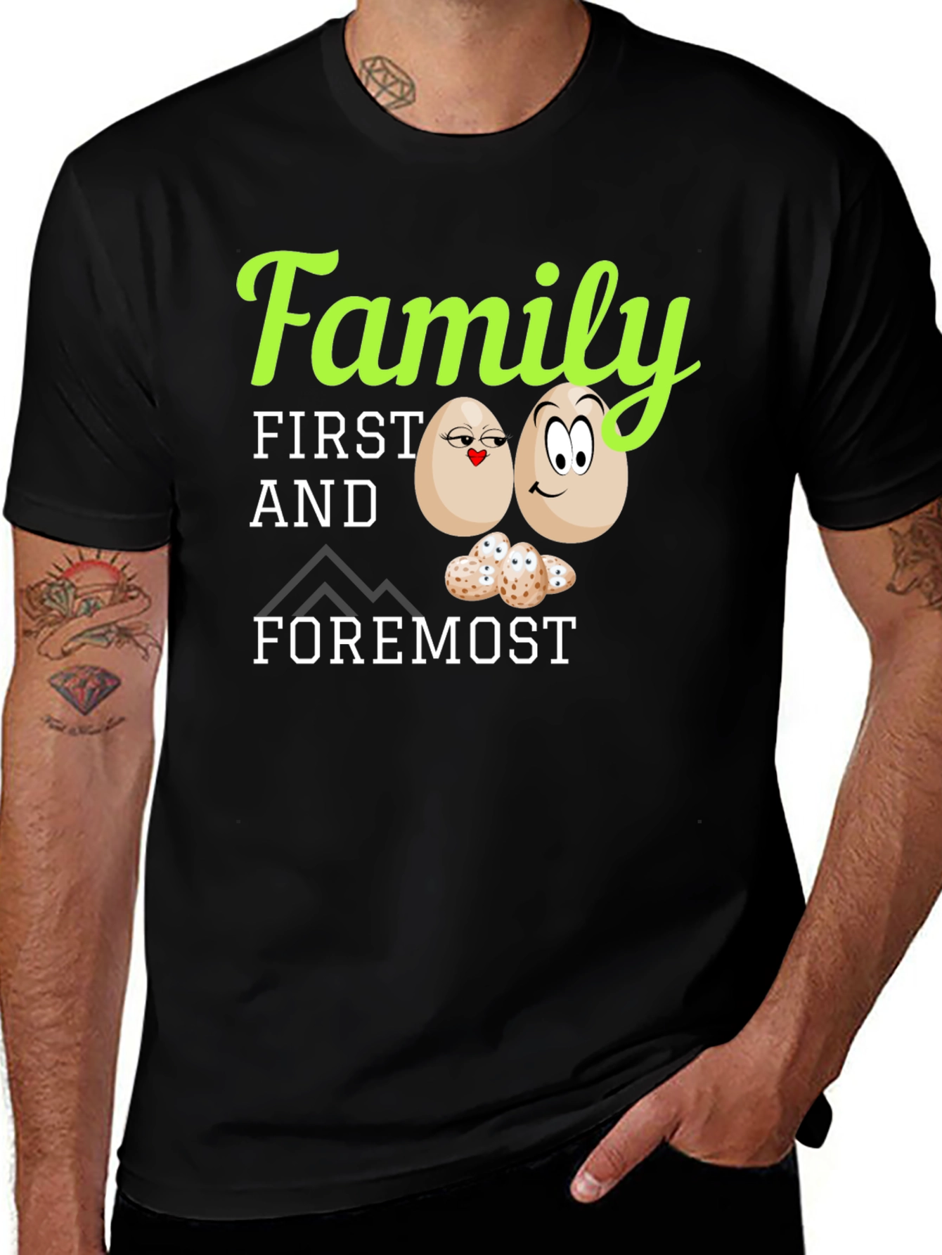 Variant 7 of Family First T-Shirt - Cute Egg Design