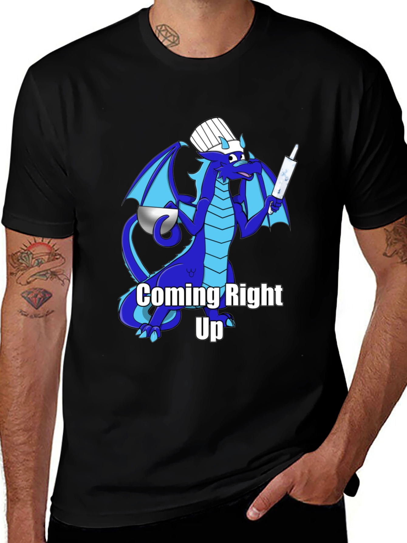 Variant 6 of Chef Dragon T-Shirt - "Coming Right Up!"