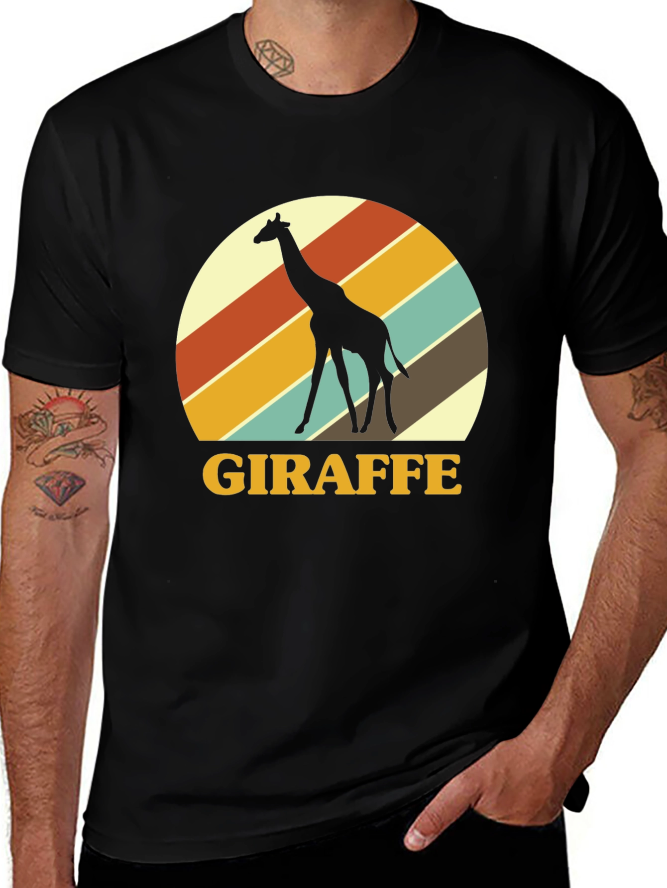 Variant 11 of Retro Giraffe Graphic Tee