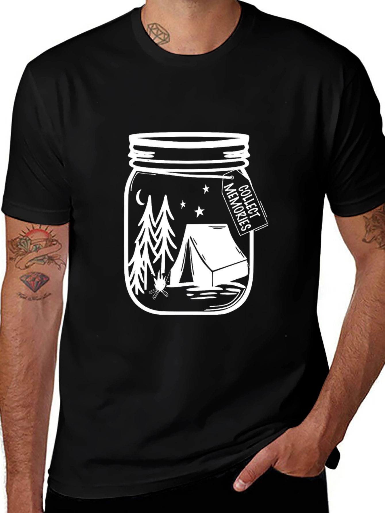 Variant 11 of Collect Memories Camping Jar T-Shirt