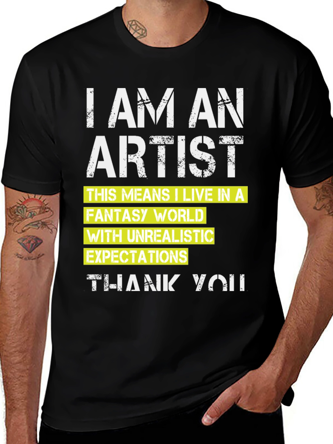 Variant 3 of I Am An Artist Graphic Tee - Black