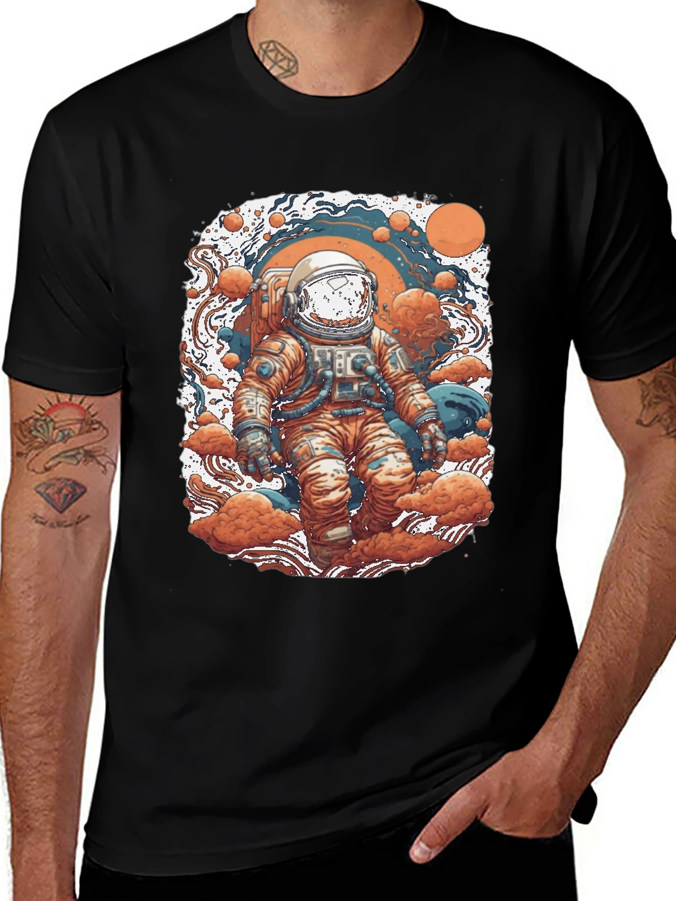 Variant 13 of Astronaut Graphic Tee - Space Adventure Design