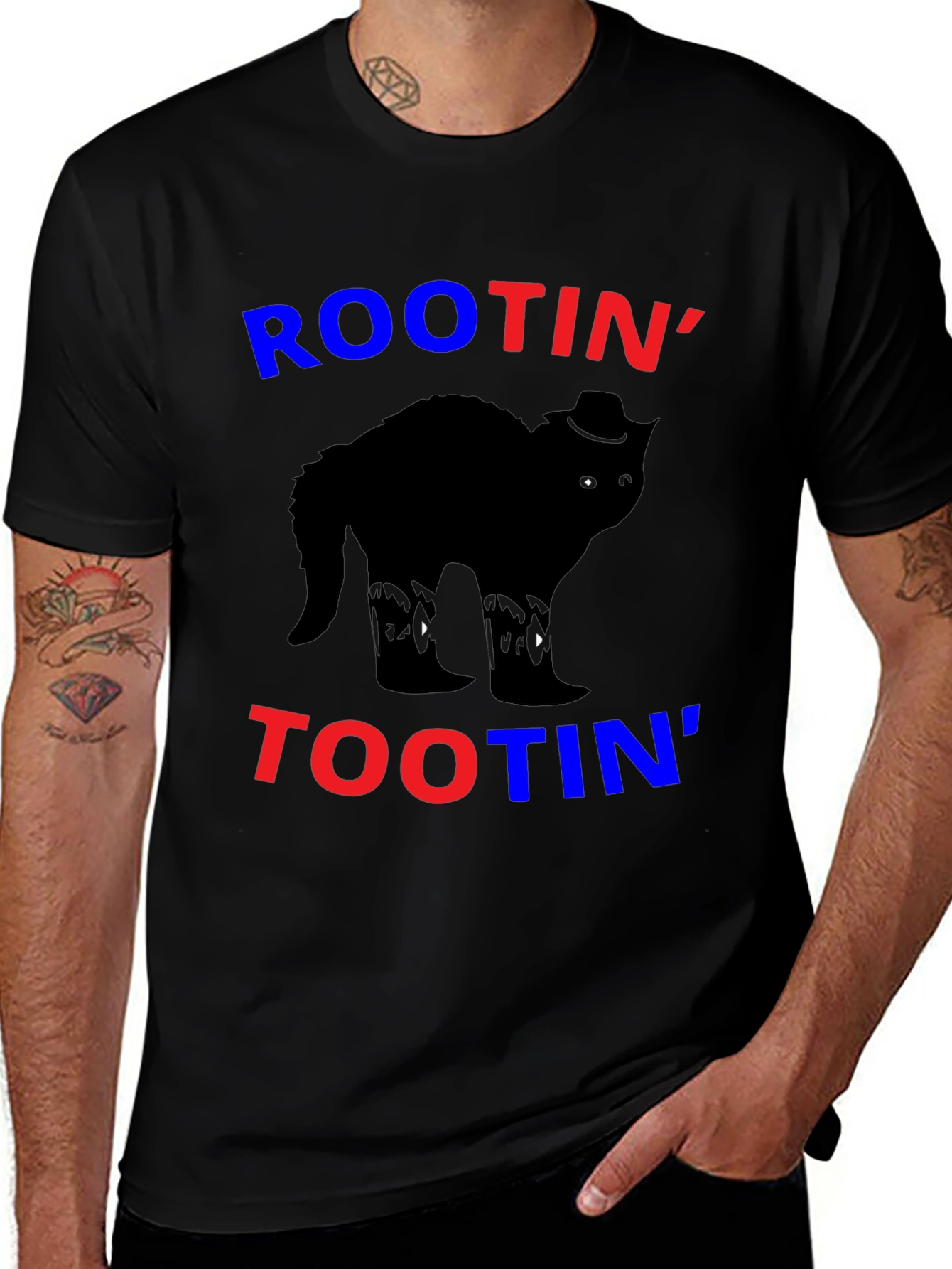 Variant 19 of Rootin' Tootin' Cowboy Cat T-Shirt