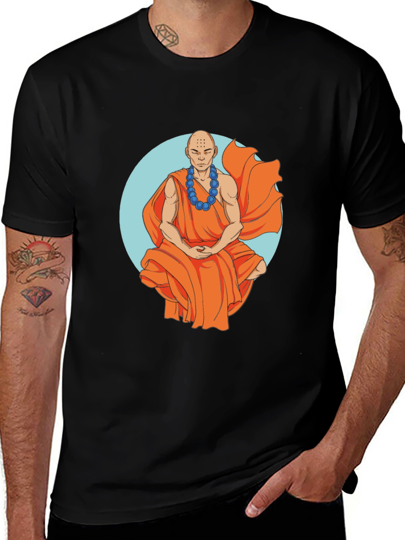Variant 30 of Monk Graphic Tee - Zen Style
