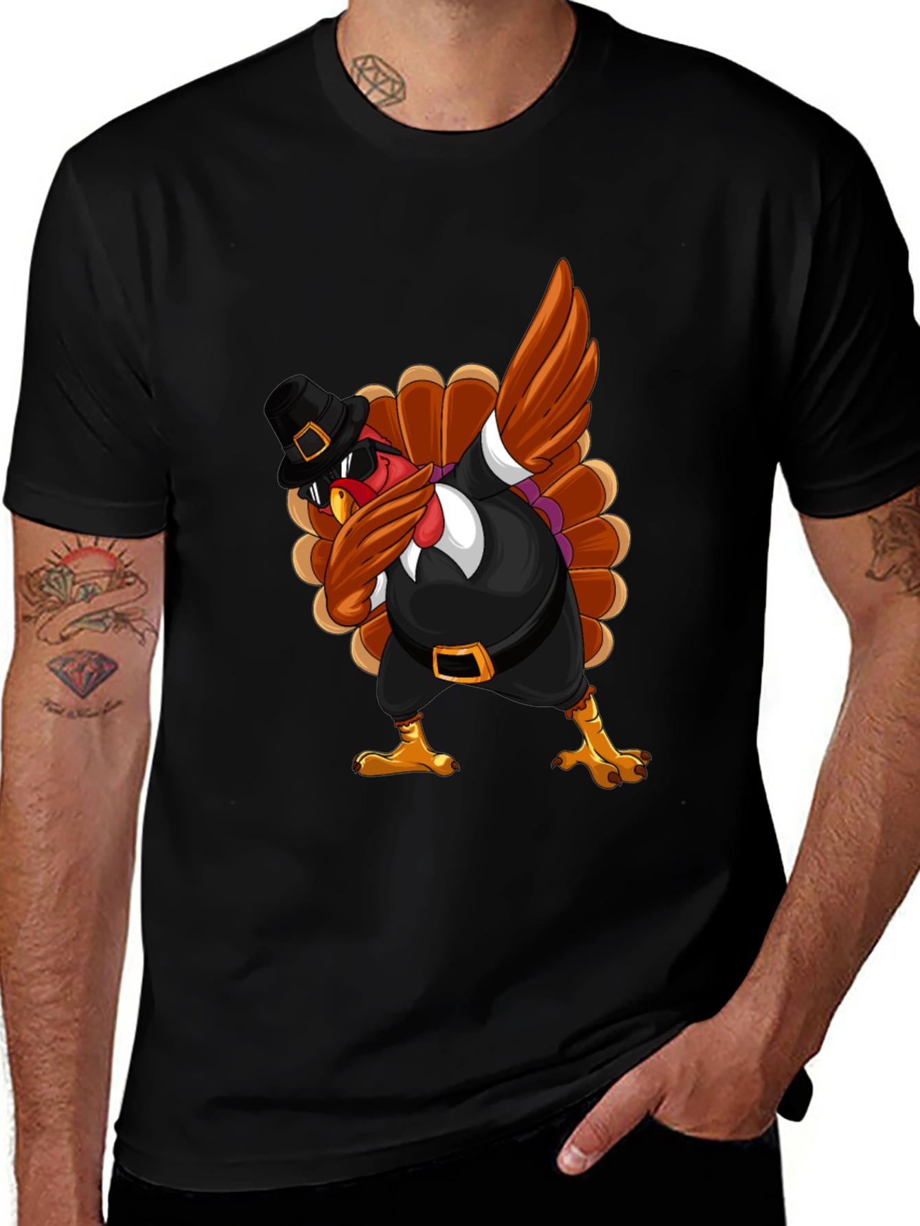 Variant 22 of Dabbing Turkey Thanksgiving T-Shirt