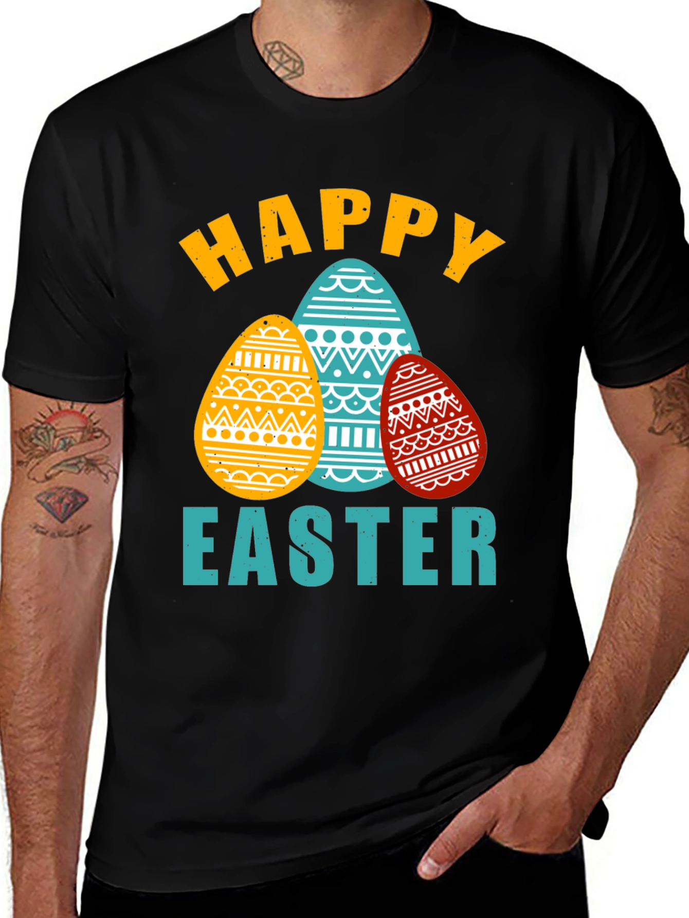 Variant 11 of Happy Easter T-Shirt Egg Design