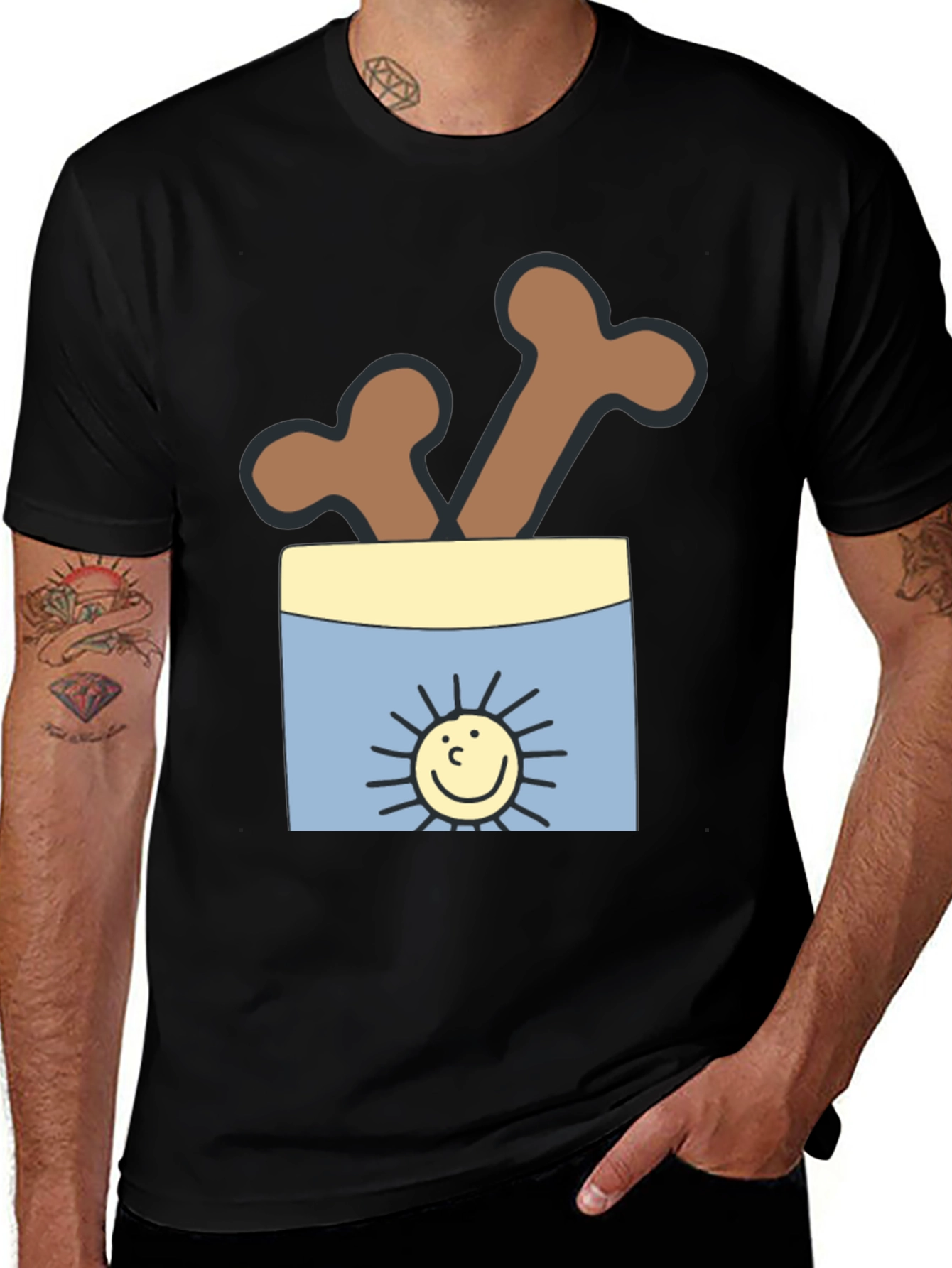 Variant 6 of Funny Bone T-Shirt - Cartoon Style Graphic Tee