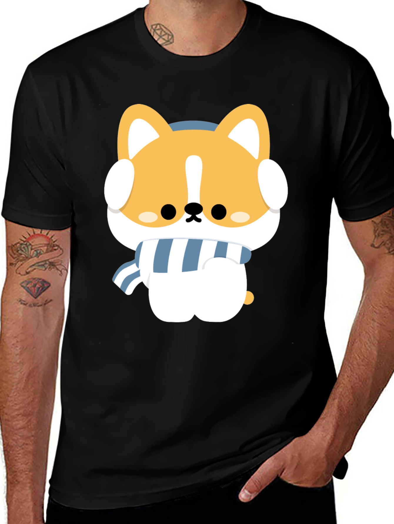 Variant 20 of Cute Corgi Winter T-Shirt