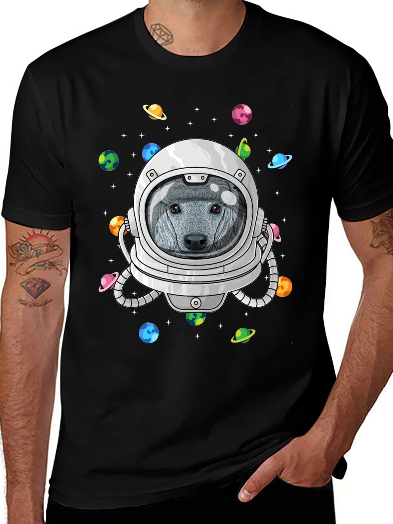 Variant 13 of Astronaut Dog T-Shirt