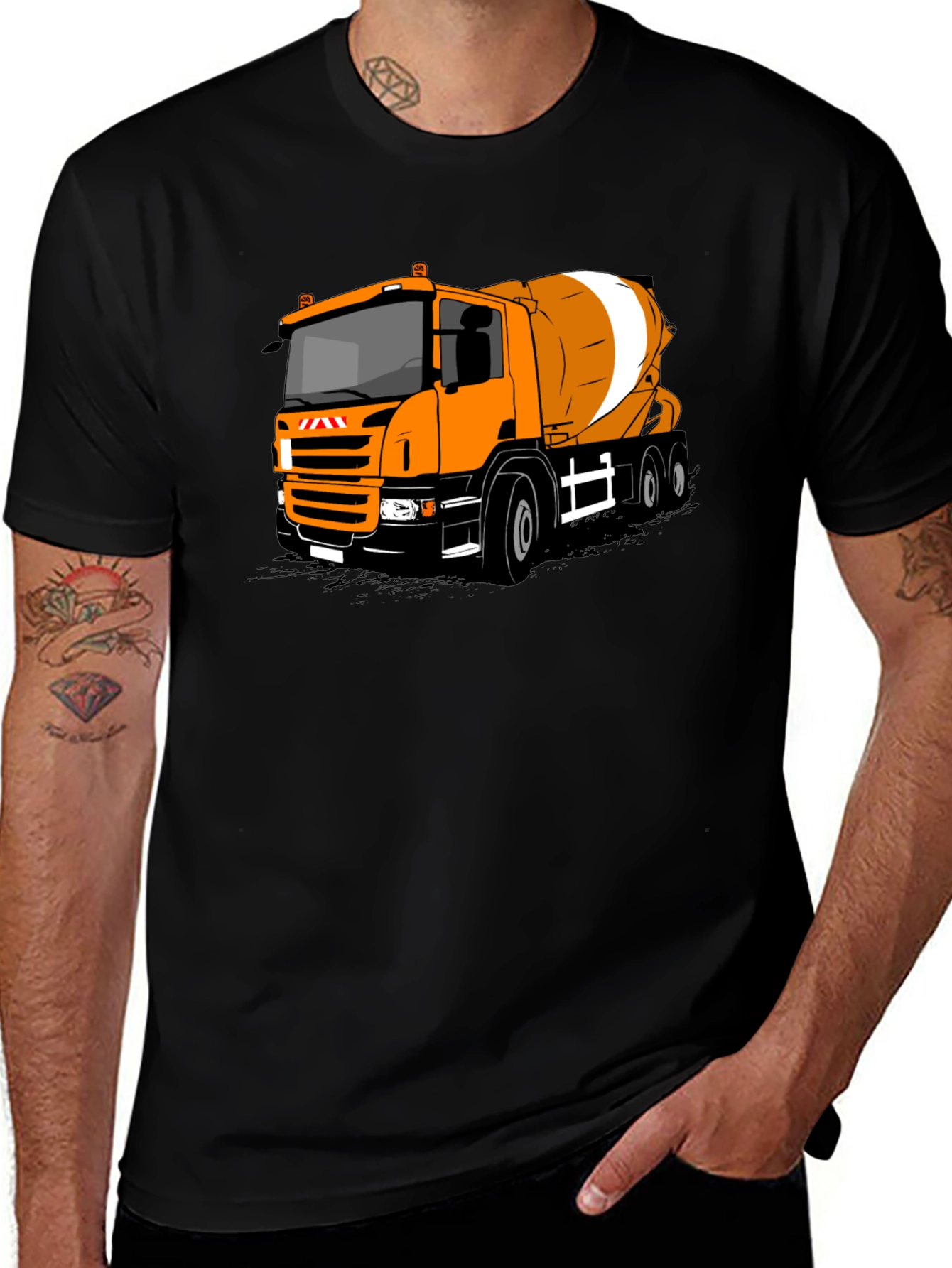 Variant 6 of Cement Mixer Truck T-Shirt - Bold Graphic Tee