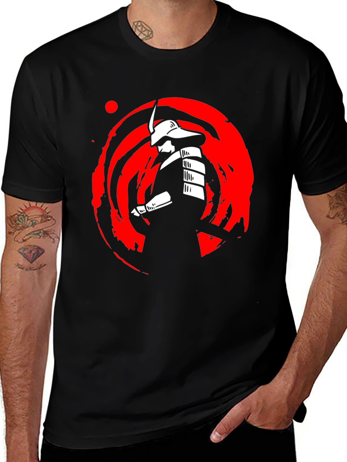Variant 15 of Samurai Graphic Black T-Shirt