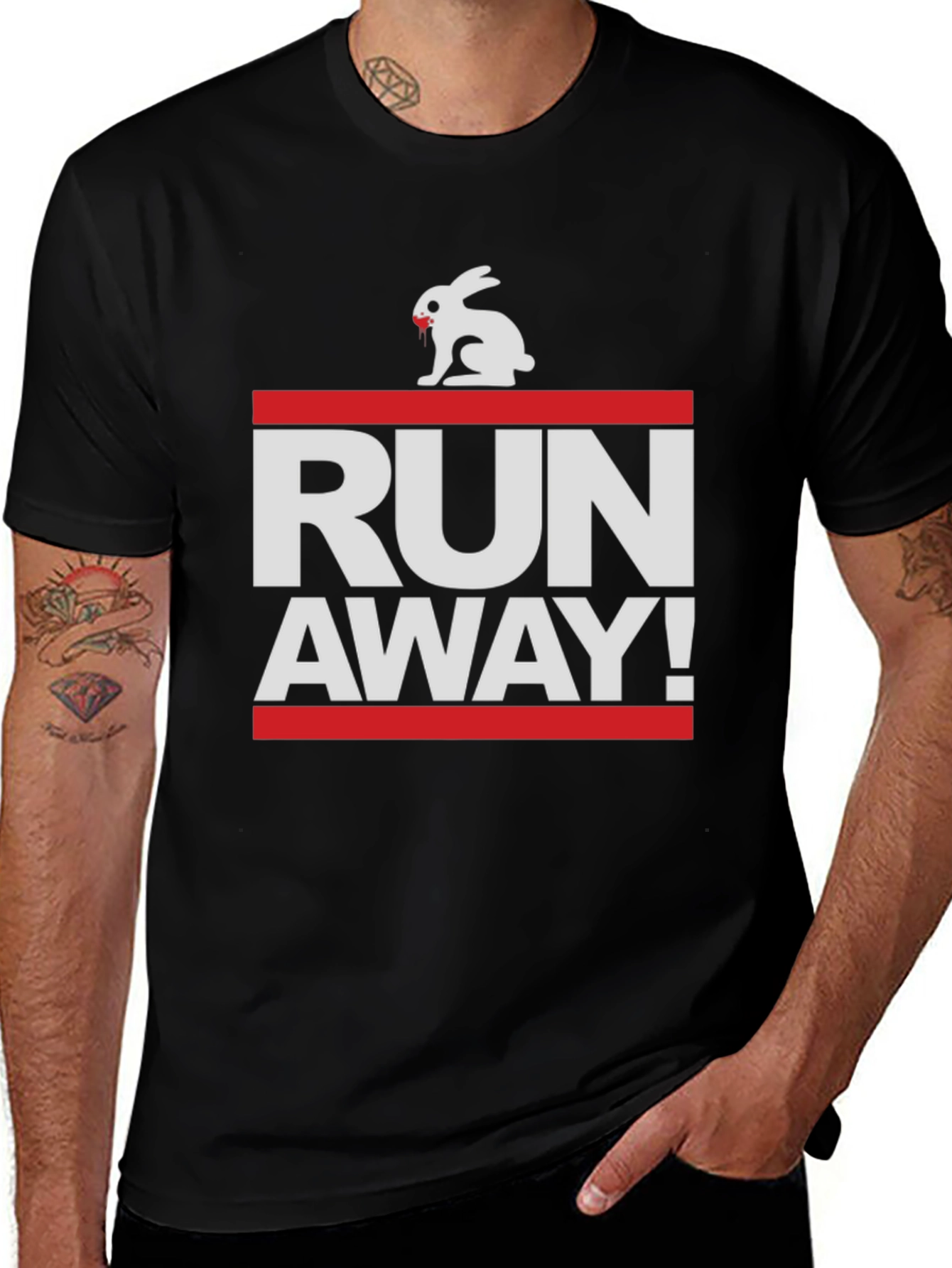 Run Away Rabbit T-Shirt - Monty Python Inspired Tee