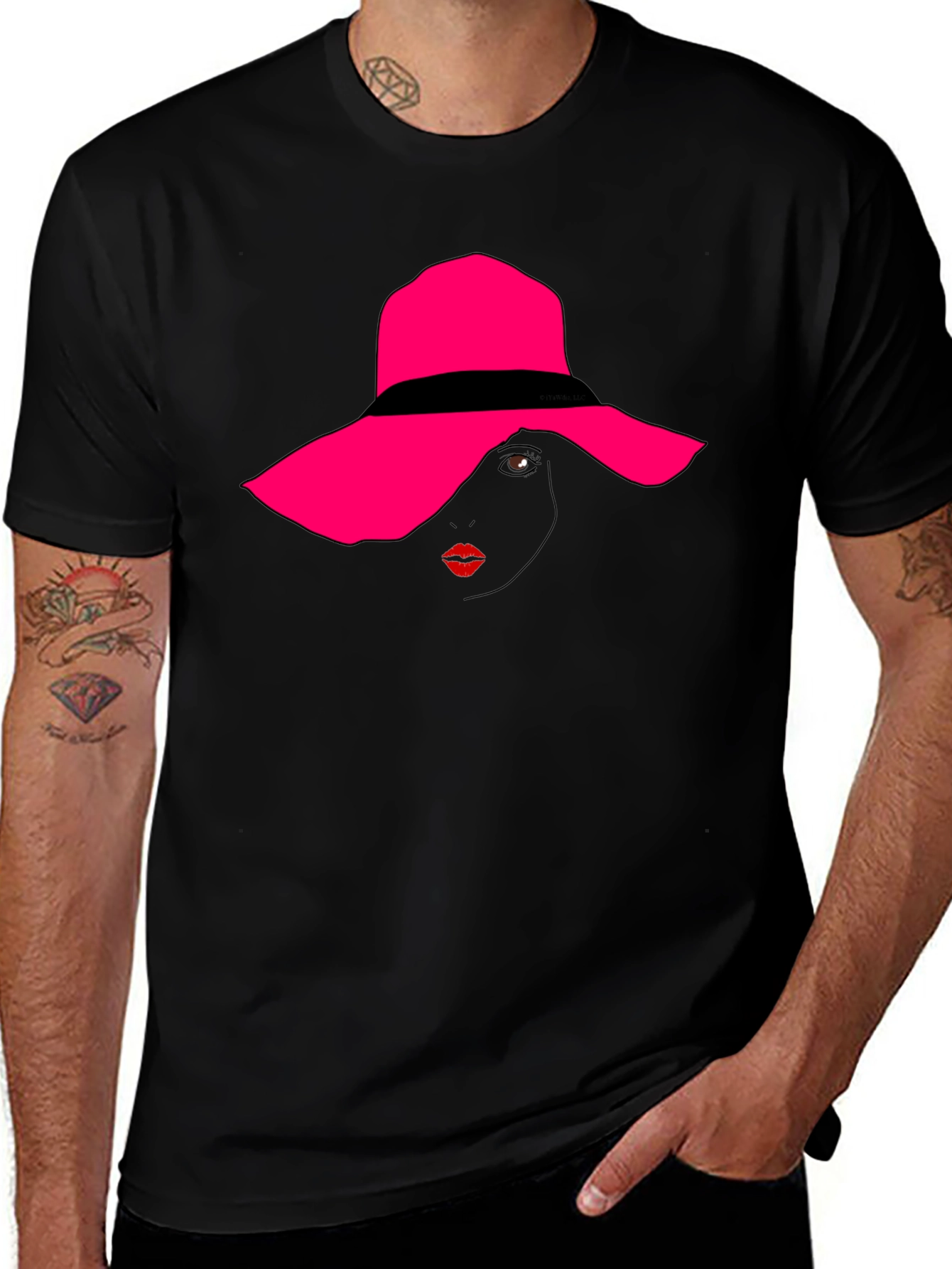 Variant 5 of Stylish Woman in Hat Graphic T-Shirt