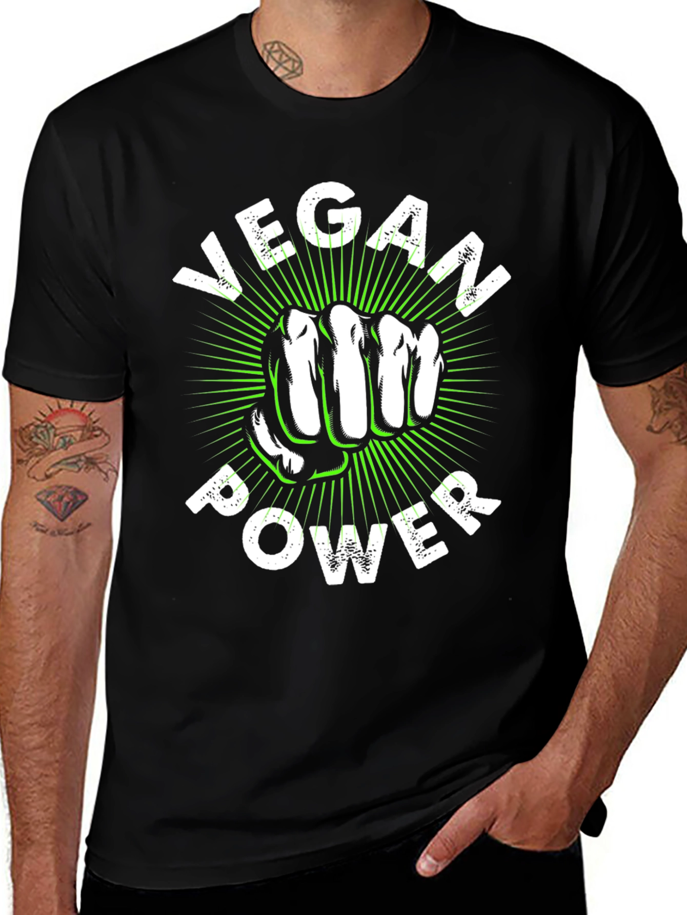 Variant 15 of Vegan Power T-Shirt - Fist Graphic Tee