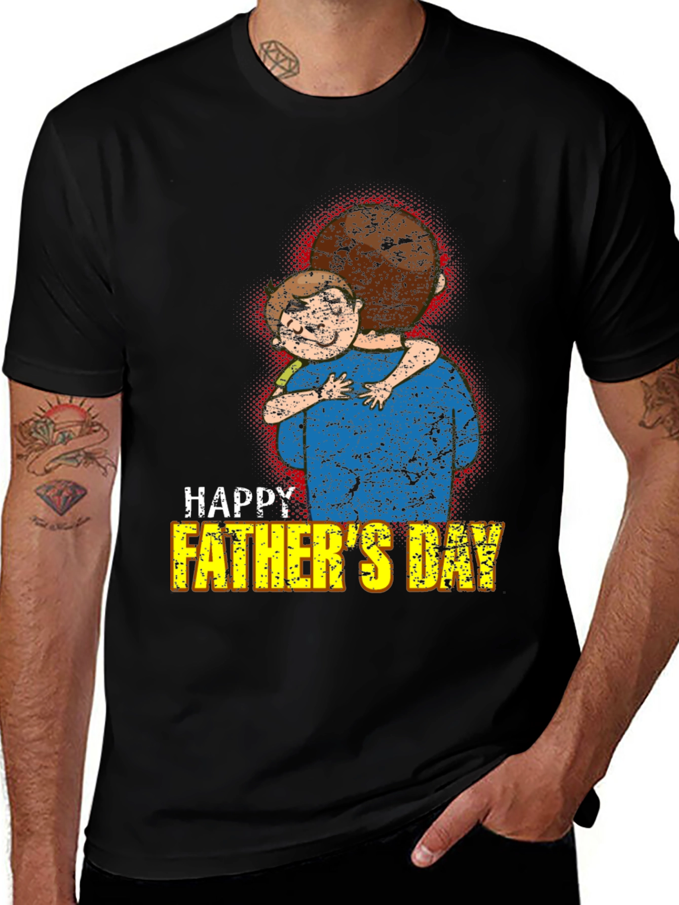 Happy Father's Day T-Shirt, Dad and Child Graphic Tee