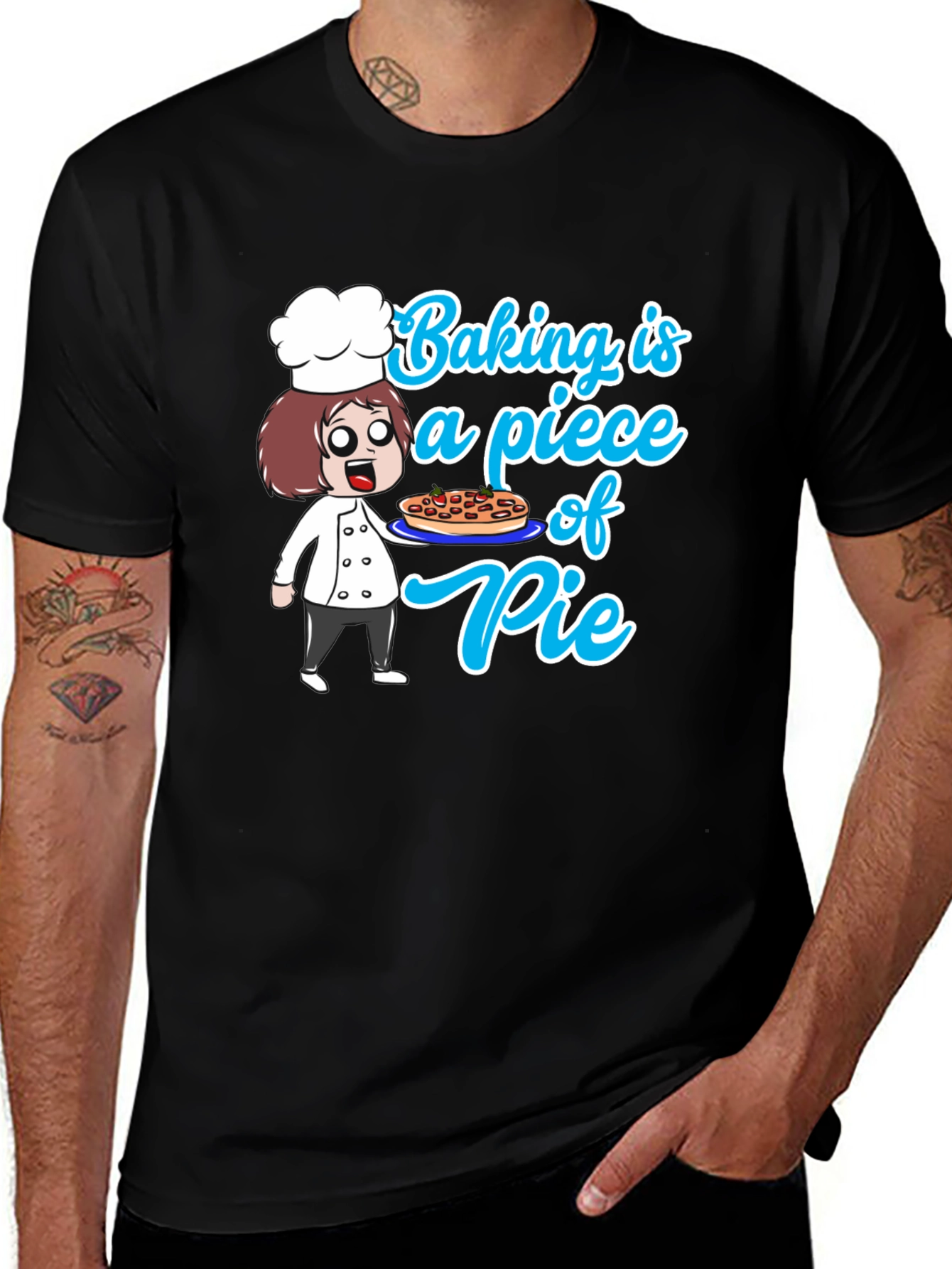 Variant 7 of Baking is a Piece of Pie T-Shirt Funny Chef Shirt
