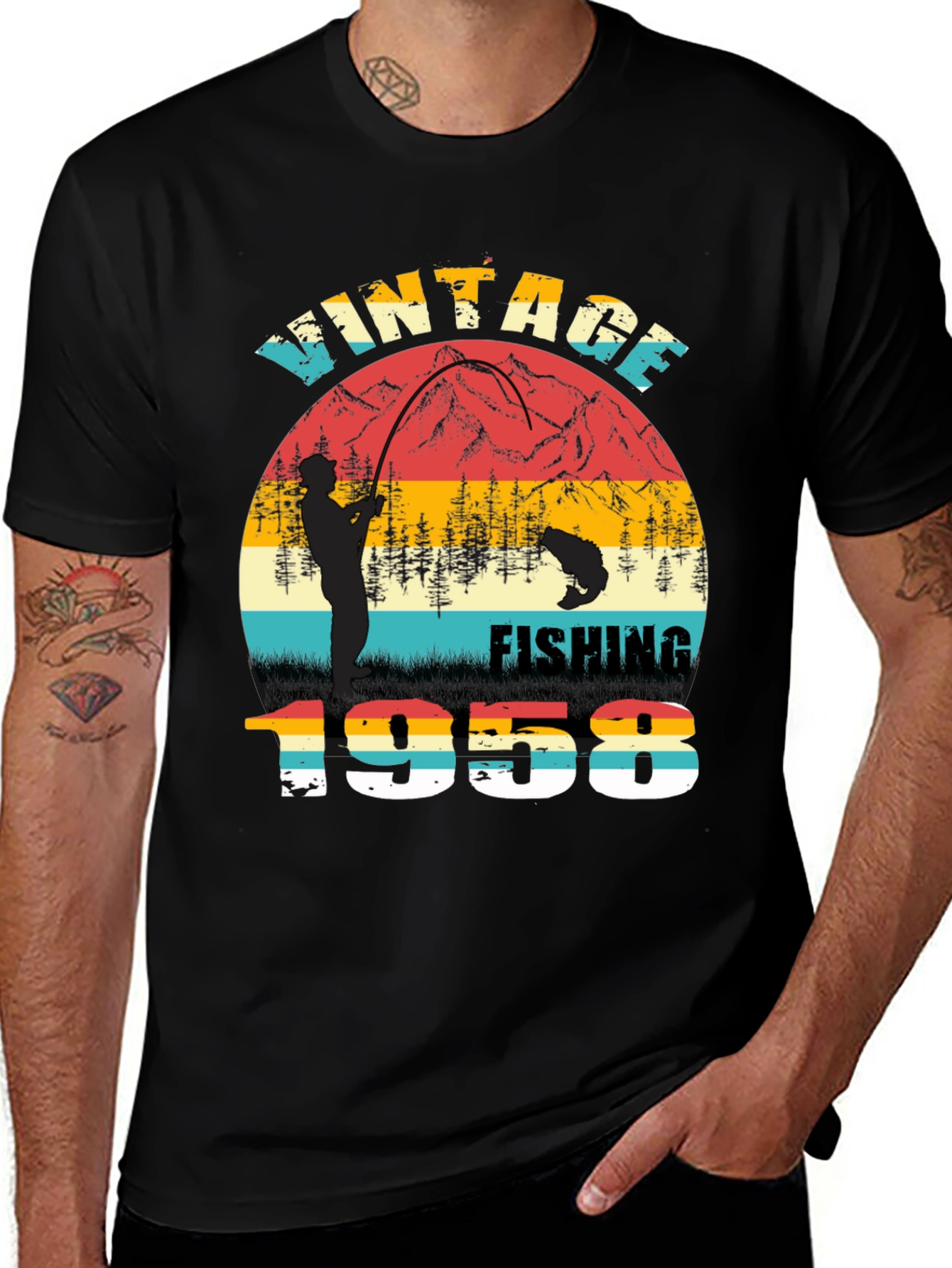 Variant 14 of Vintage Fishing 1958 Graphic Tee