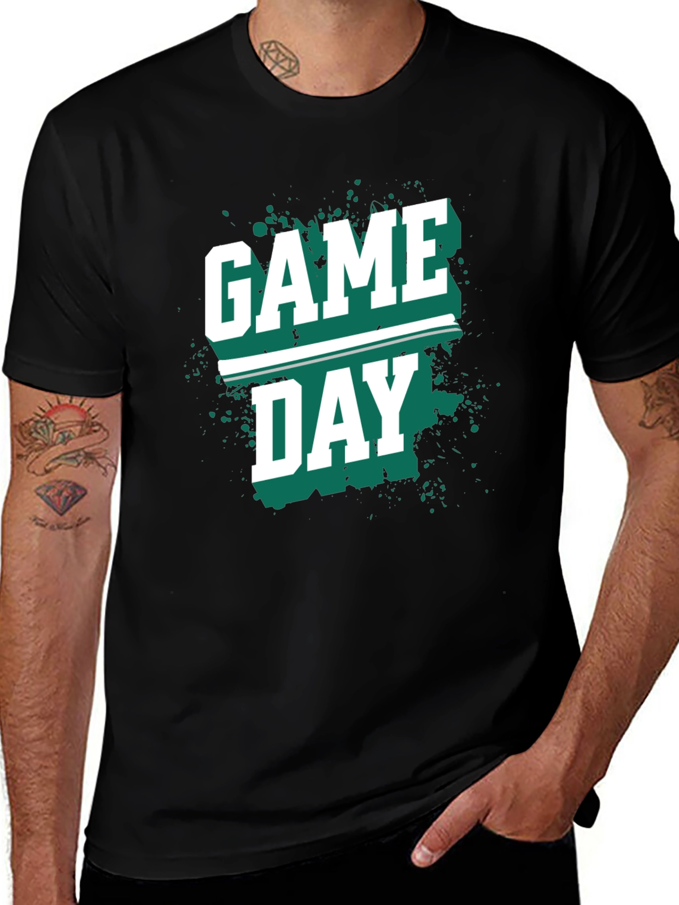 Variant 22 of Game Day Black Tee - Fan Apparel