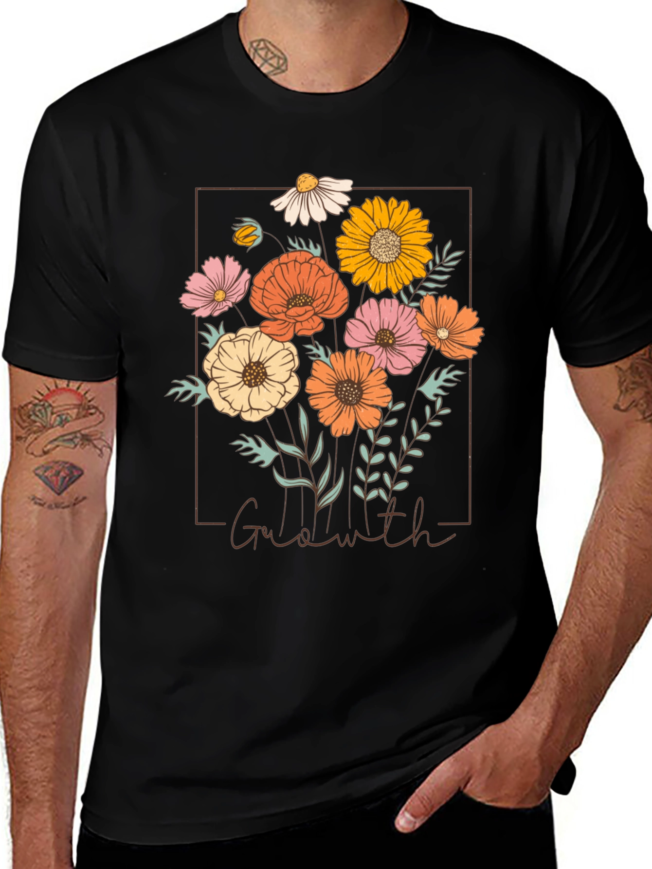 Variant 25 of Floral Graphic Tee - Galawith Botanical Design