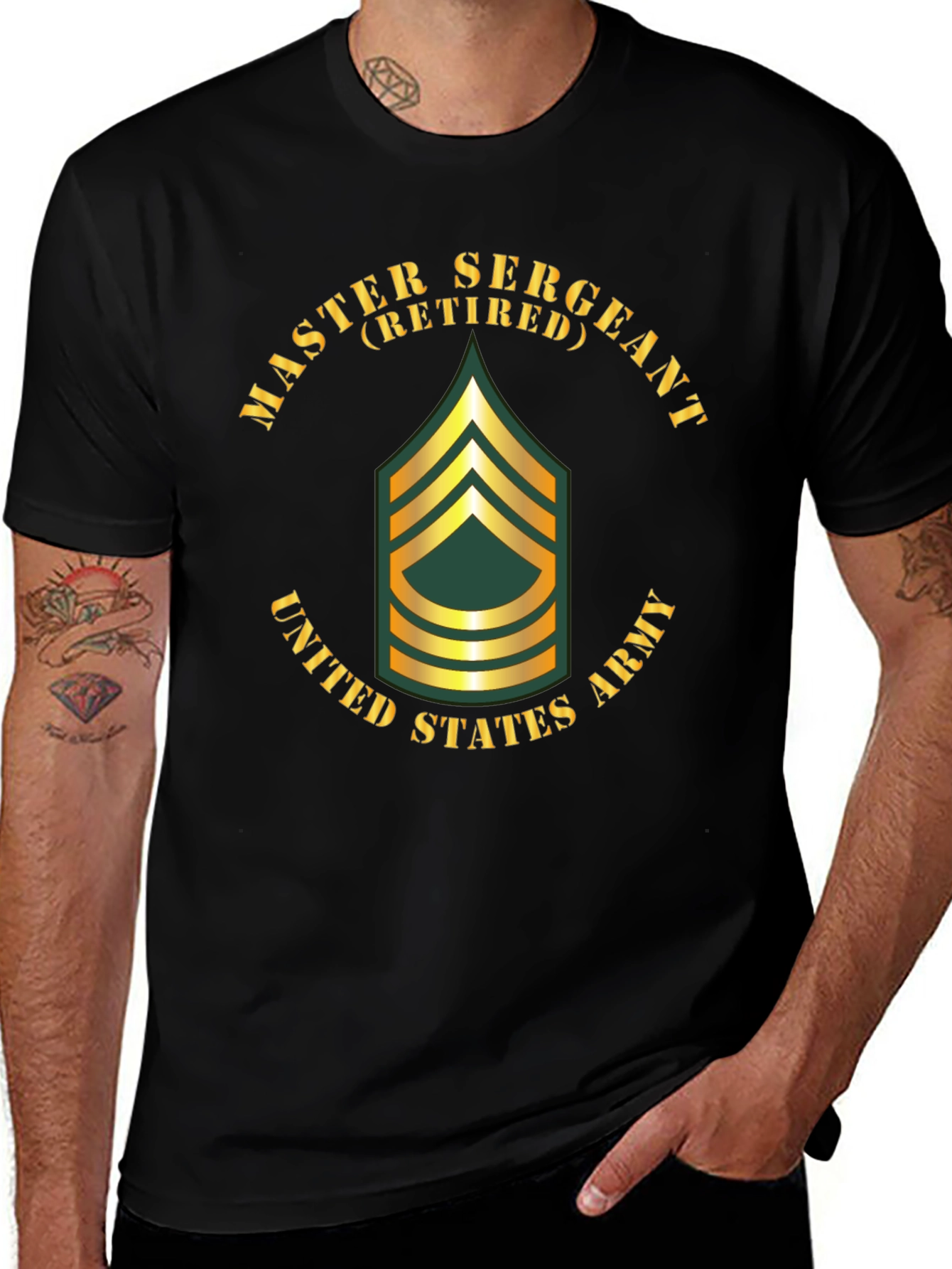 Variant 17 of Retired Master Sergeant T-Shirt - US Army Veteran Tee