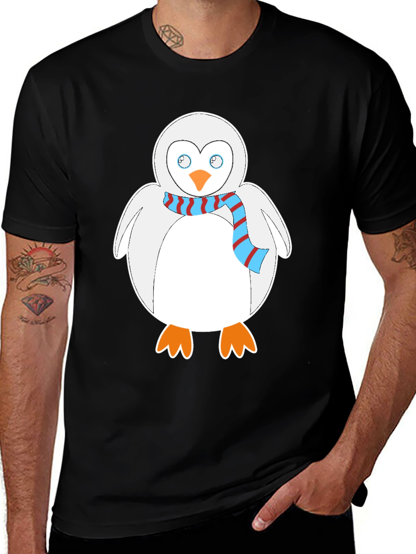 Variant 18 of Penguin Graphic Tee - Black Crew Neck T-Shirt