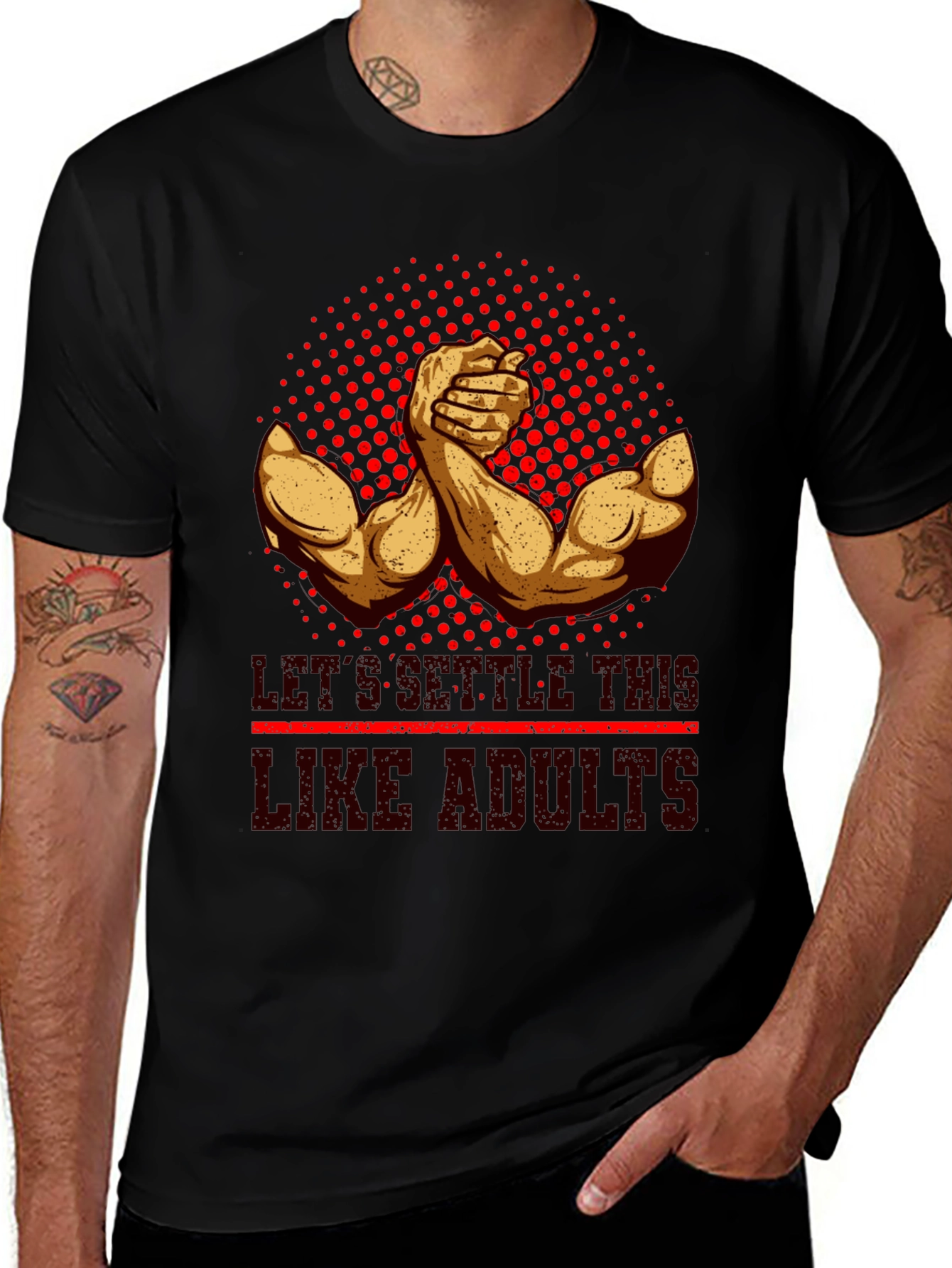 Variant 11 of Settle This Like Adults - Arm Wrestling T-Shirt