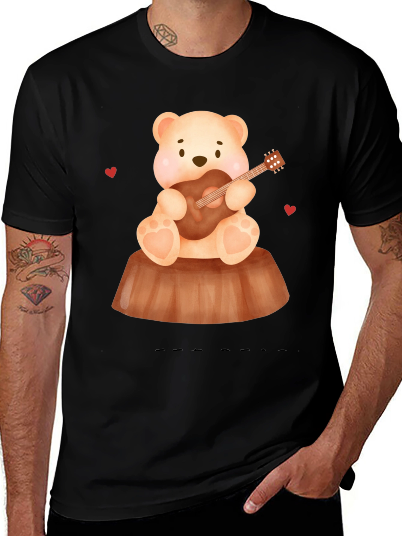Variant 16 of Teddy Bear Playing Guitar T-Shirt