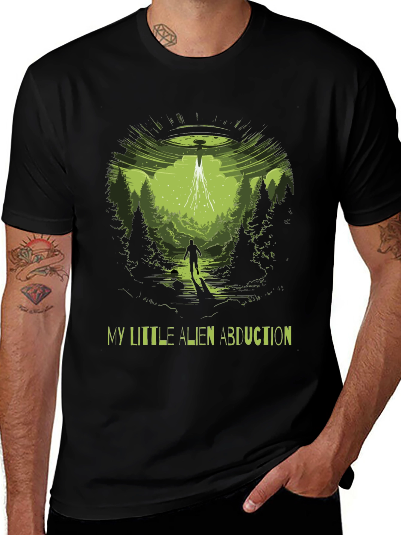 Variant 21 of Alien Abduction Graphic T-Shirt