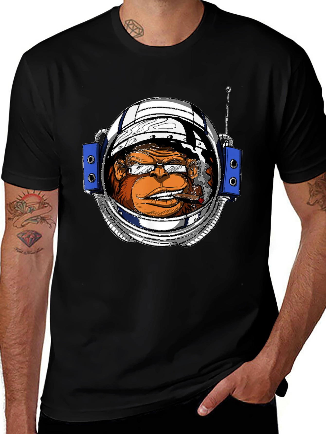 Variant 20 of Smoking Ape Astronaut T-Shirt