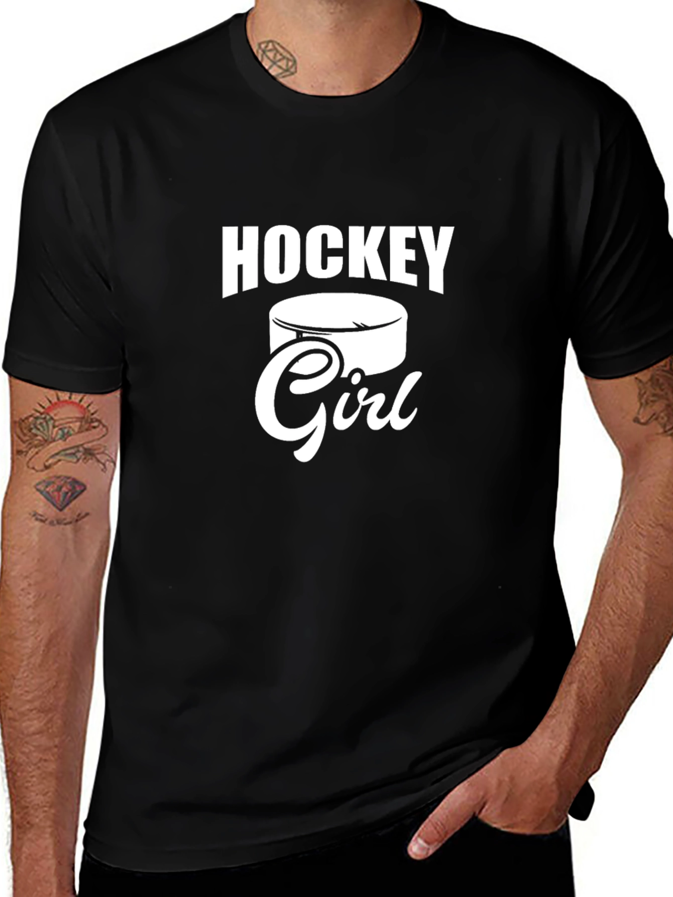 Variant 6 of Hockey Girl Graphic T-Shirt - Sporty Casual Tee