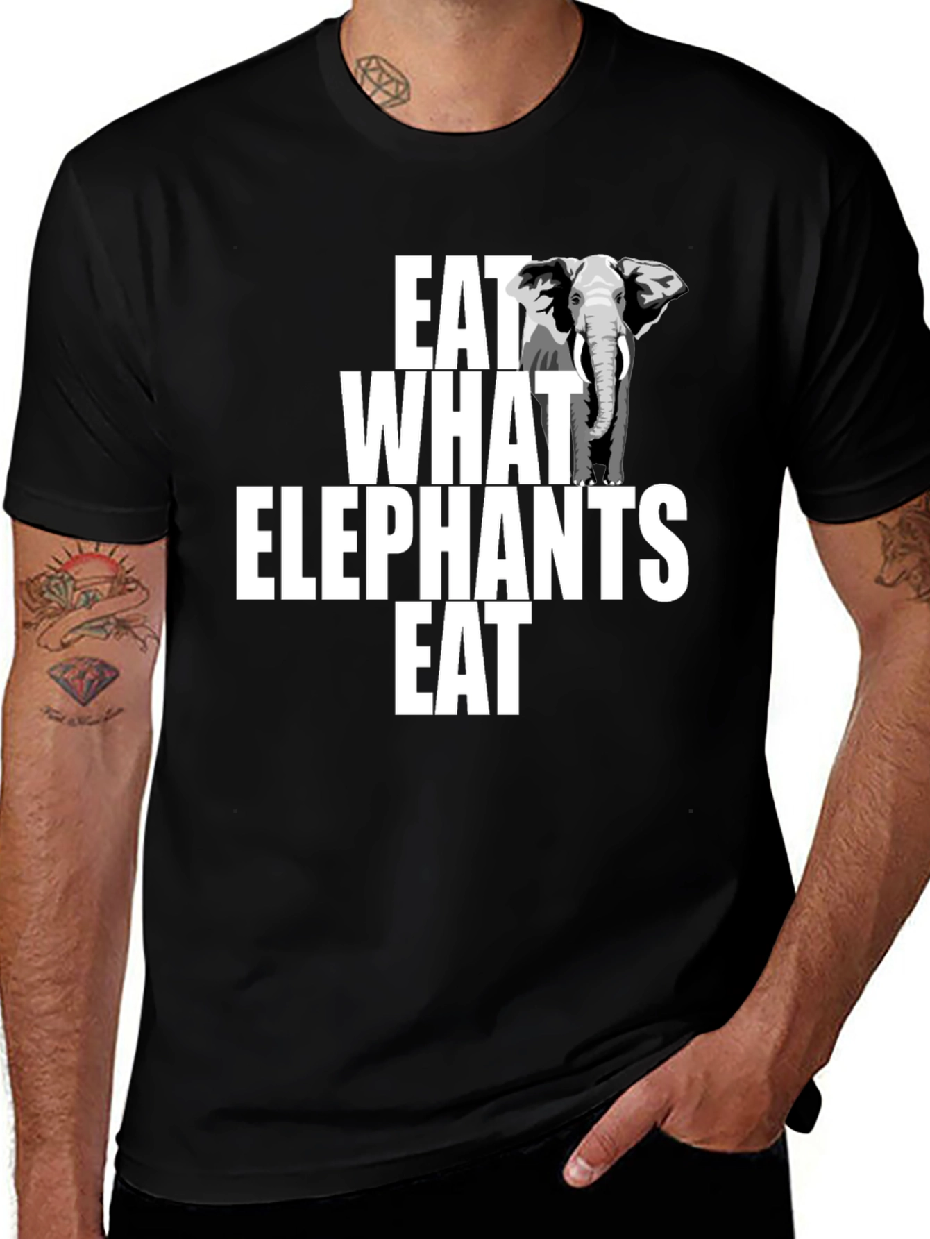 Variant 27 of Eat What Elephants Eat T-Shirt - Funny Animal Lover Tee