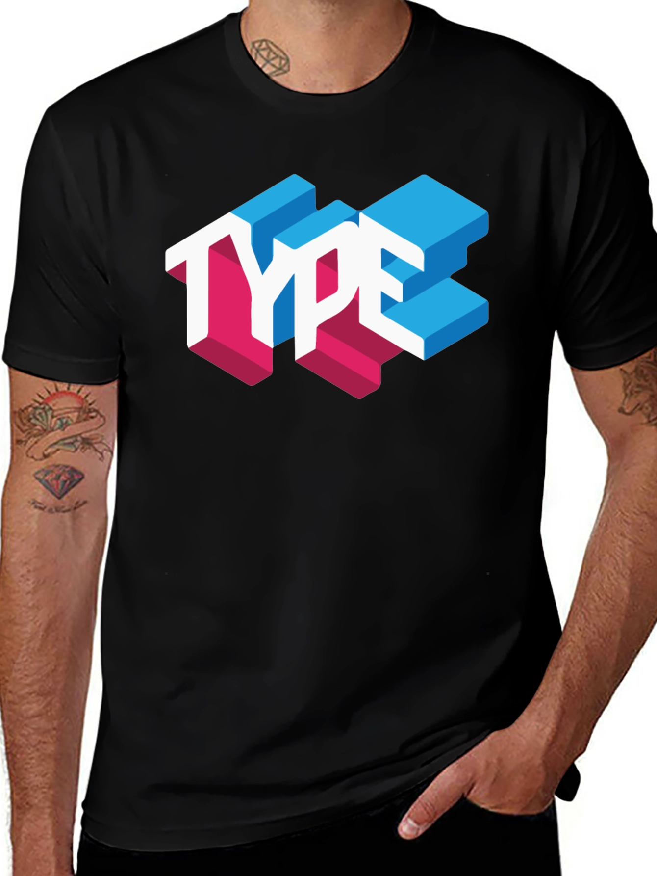 Variant 9 of Isometric TYPE Graphic T-Shirt