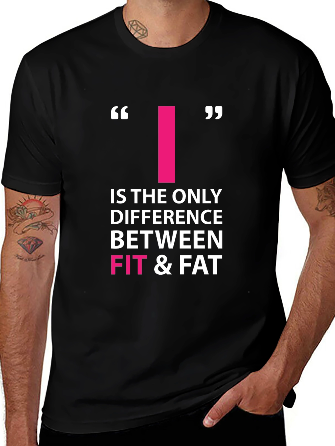 Motivational Fitness T-Shirt - Fit & Fat Quote