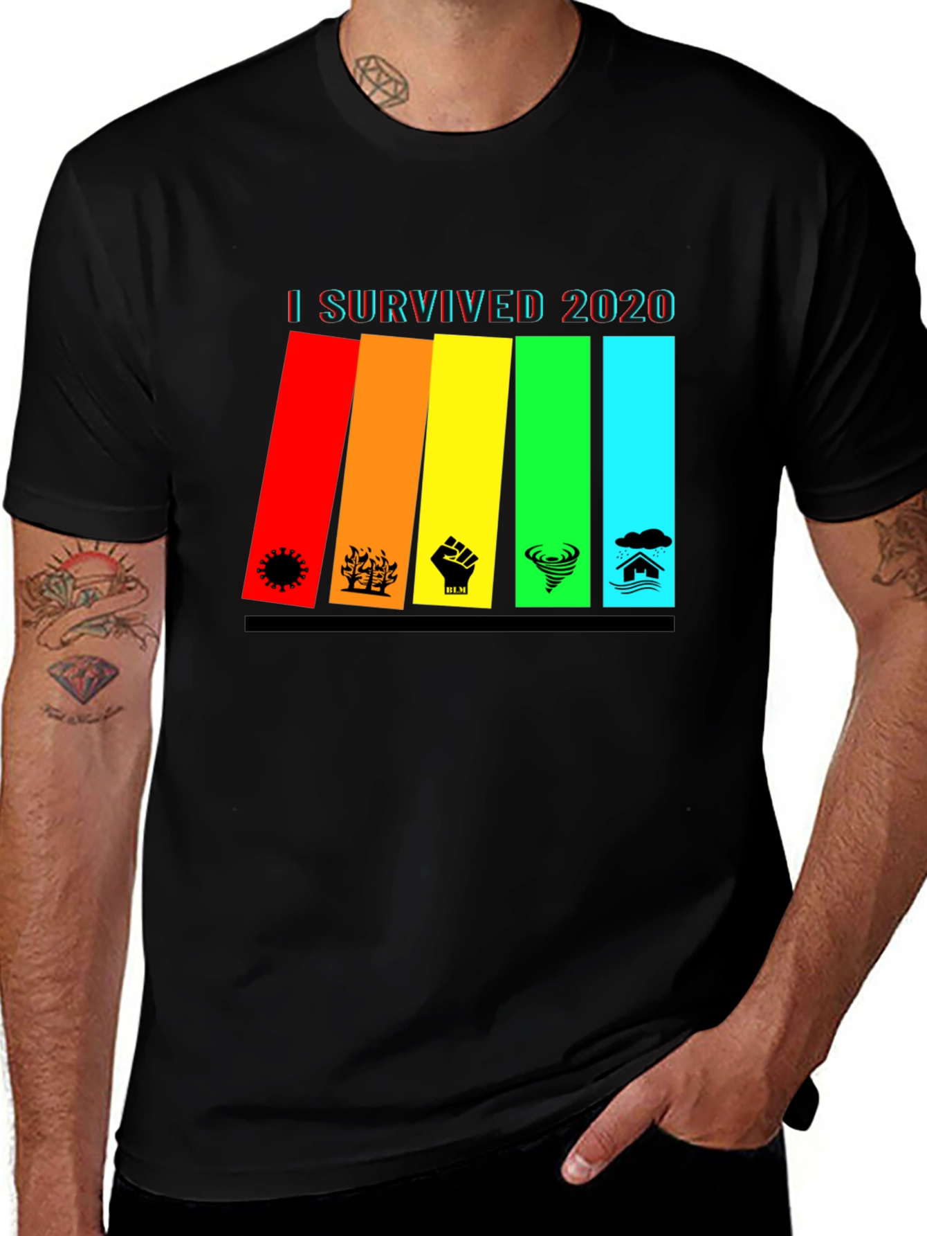 Variant 12 of I Survived 2020 Graphic T-Shirt