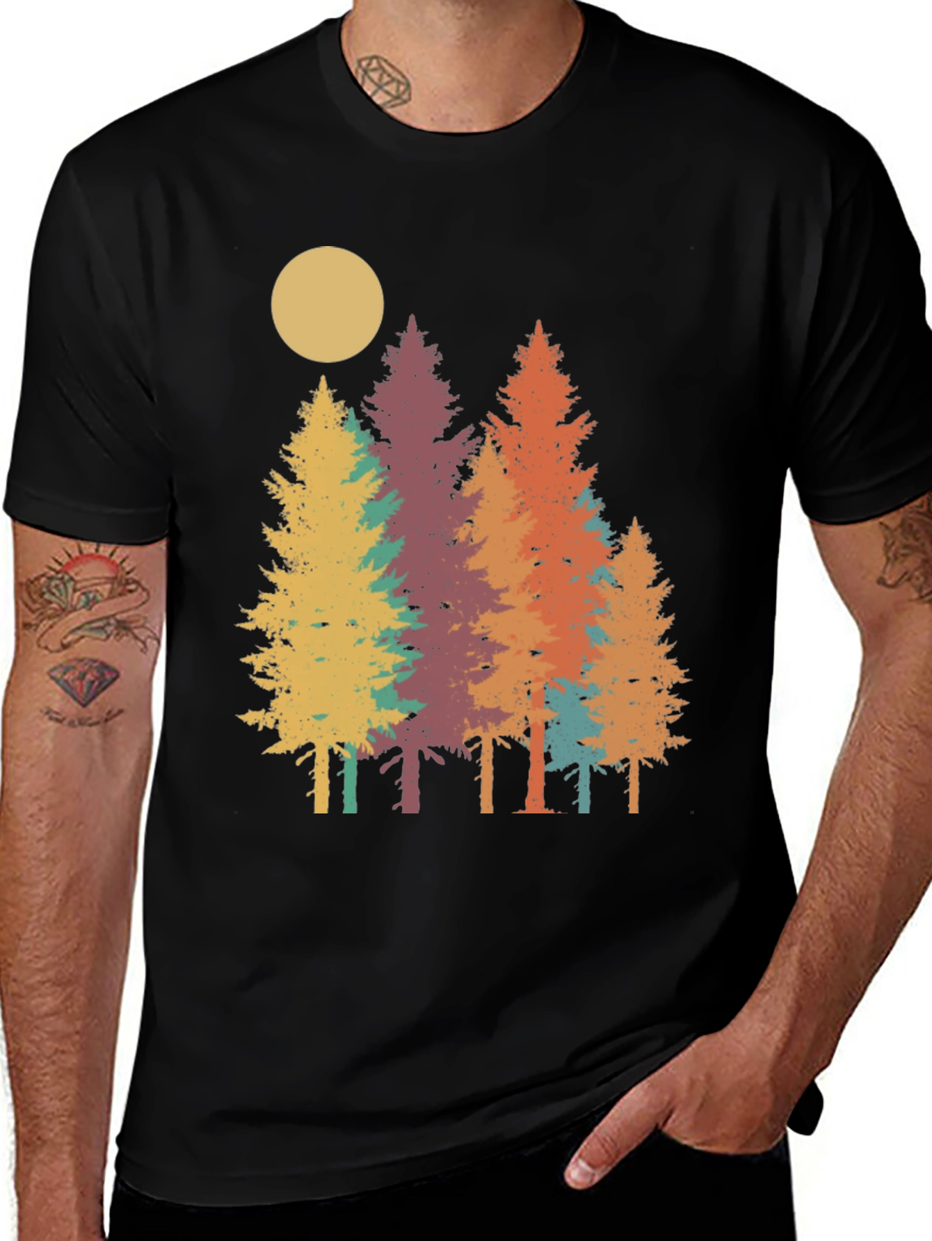Variant 20 of Retro Forest T-Shirt - Nature Inspired Graphic Tee