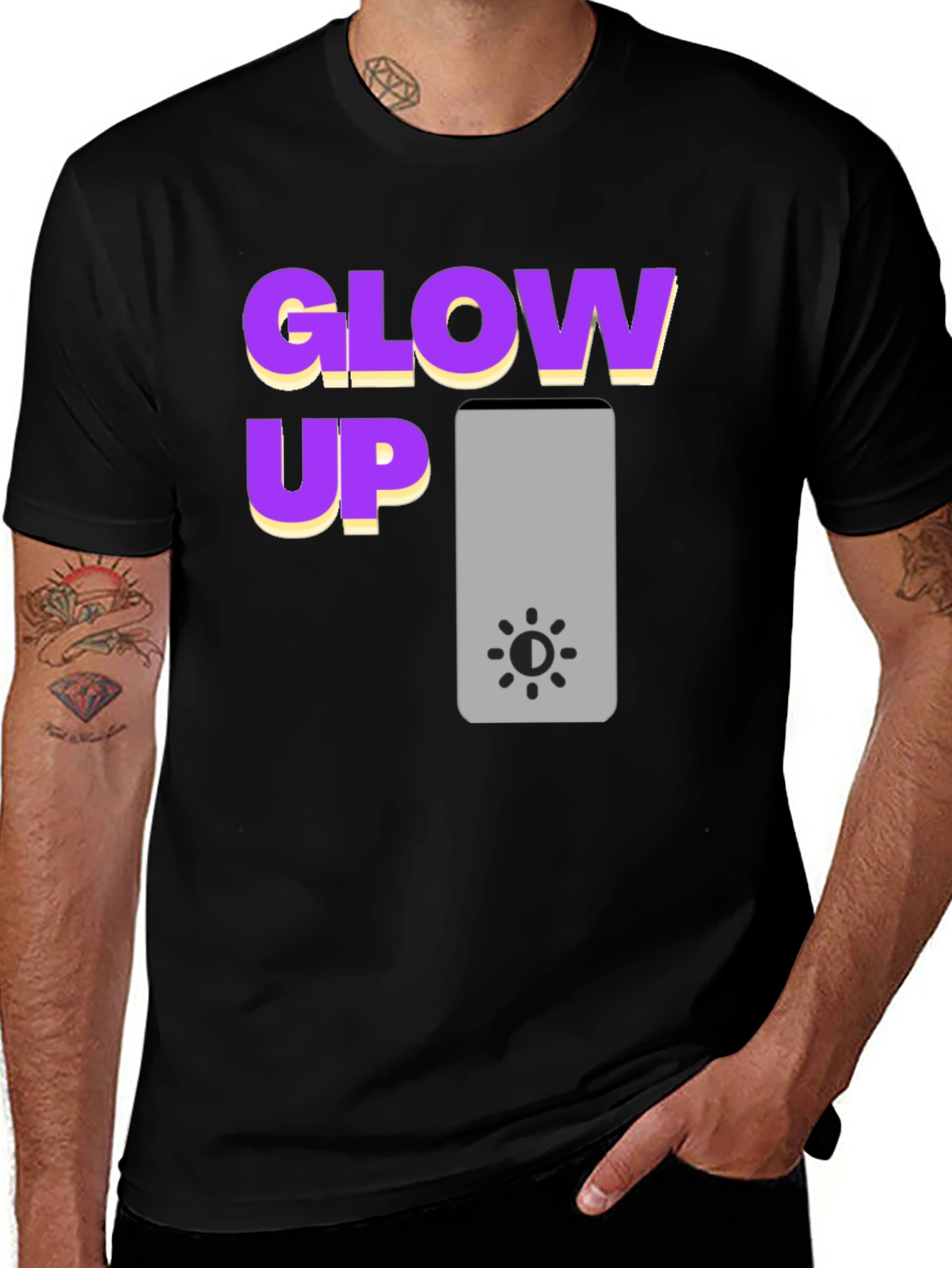 Variant 10 of Glow Up Graphic Tee - Brightness Mode Activated