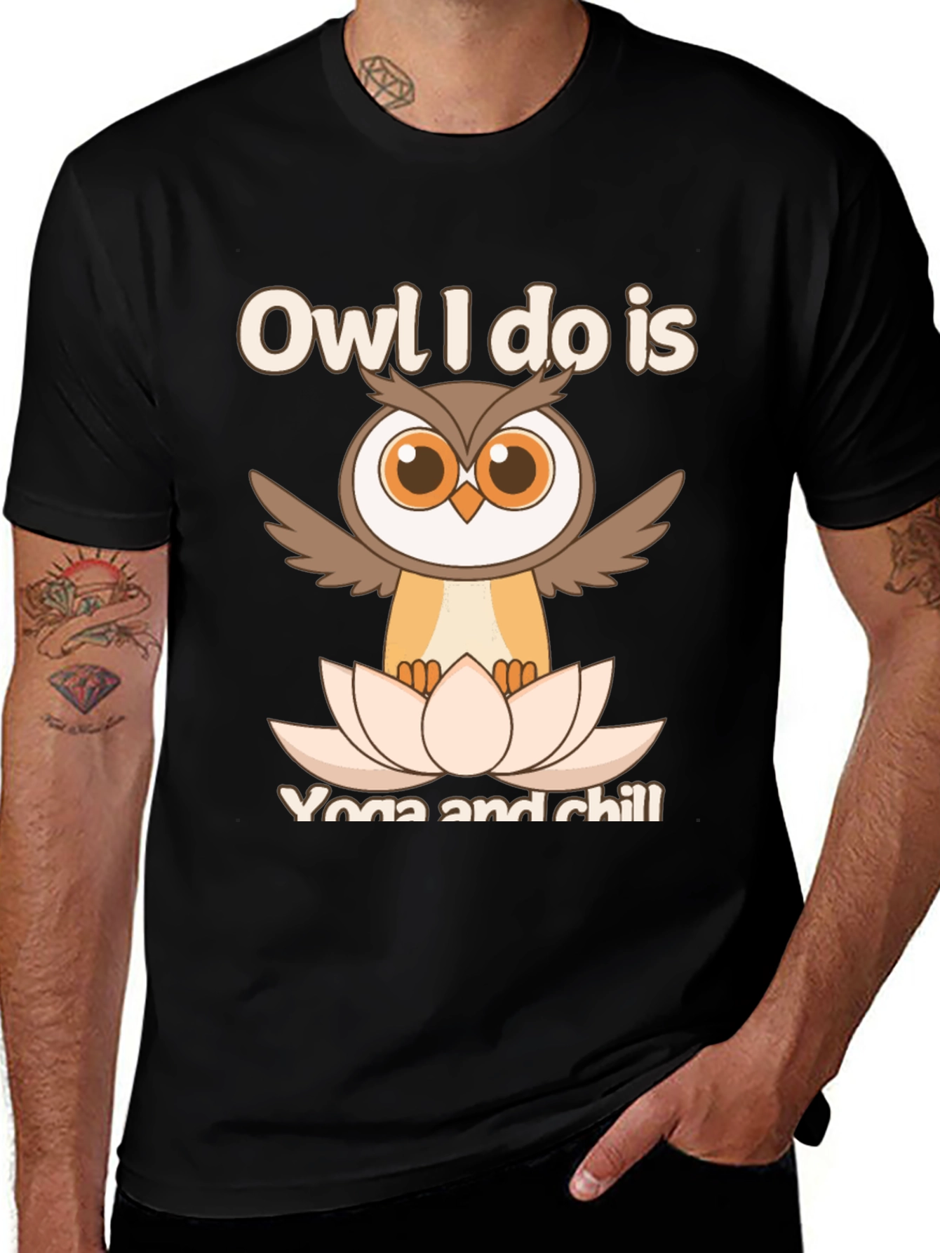 Variant 12 of Owl Yoga & Chill Graphic T-Shirt