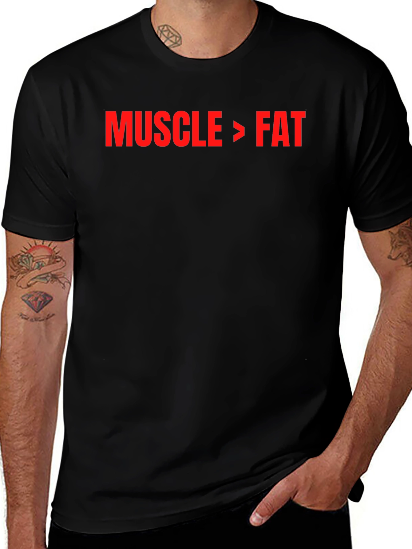 Variant 27 of Muscle > Fat Graphic T-Shirt